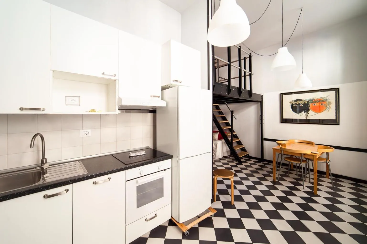 Kitchen or kitchenette in Hbhall Residenze Darsena