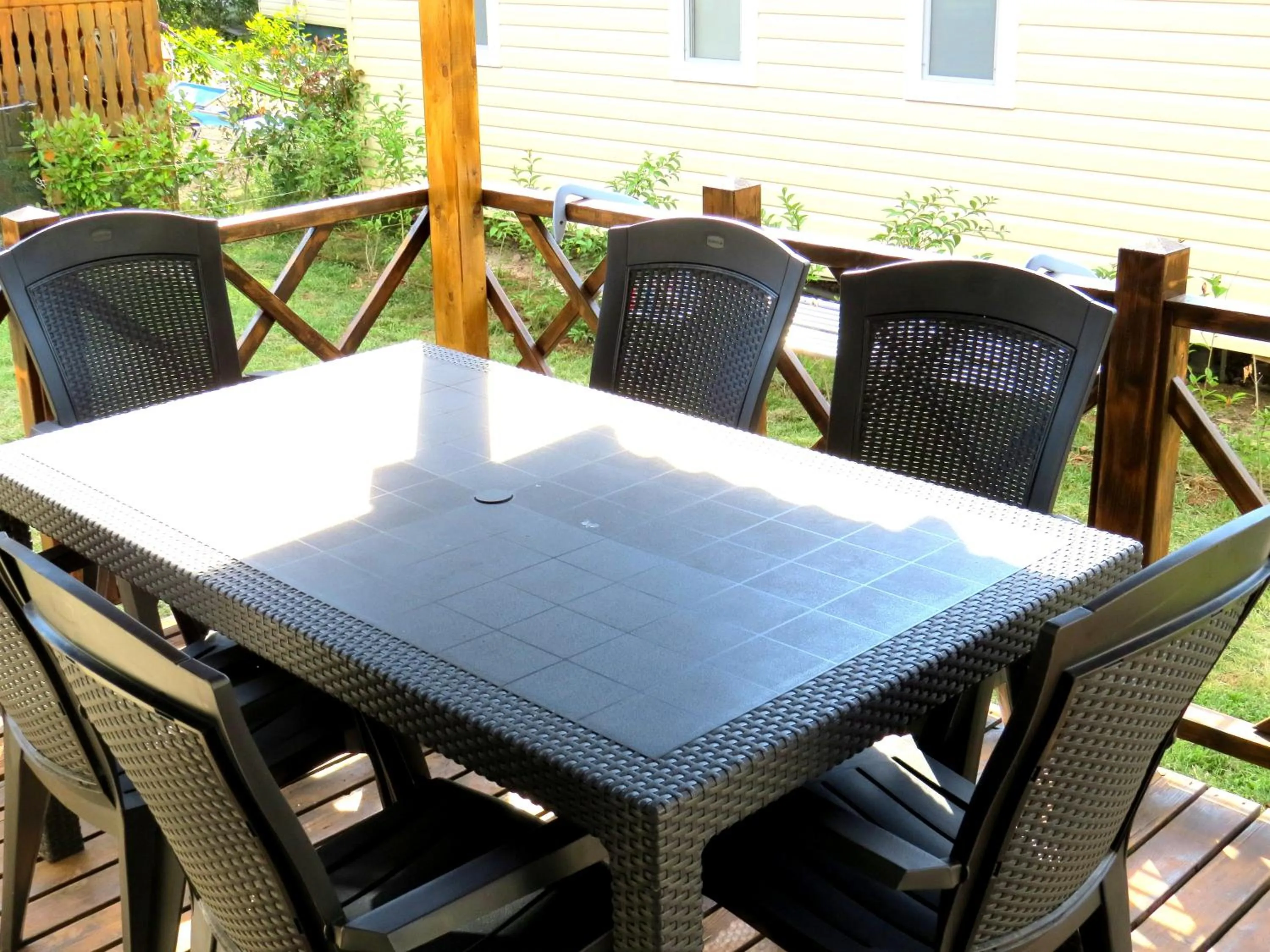 Balcony/Terrace in Camping Media Mobile Homes in Brioni Sunny Camping