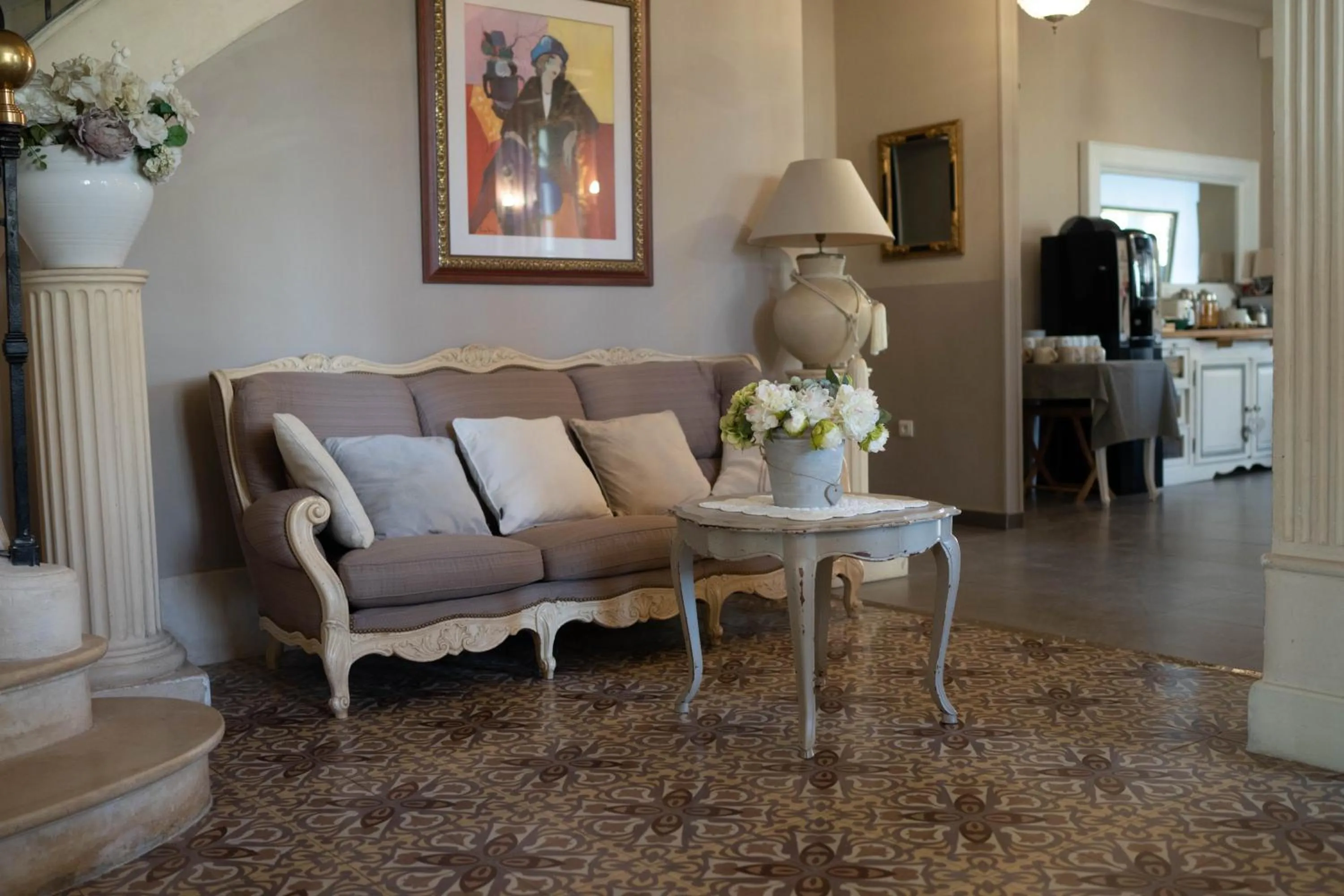 Seating area in Demeures et Châteaux Hôtel L'Hermitage