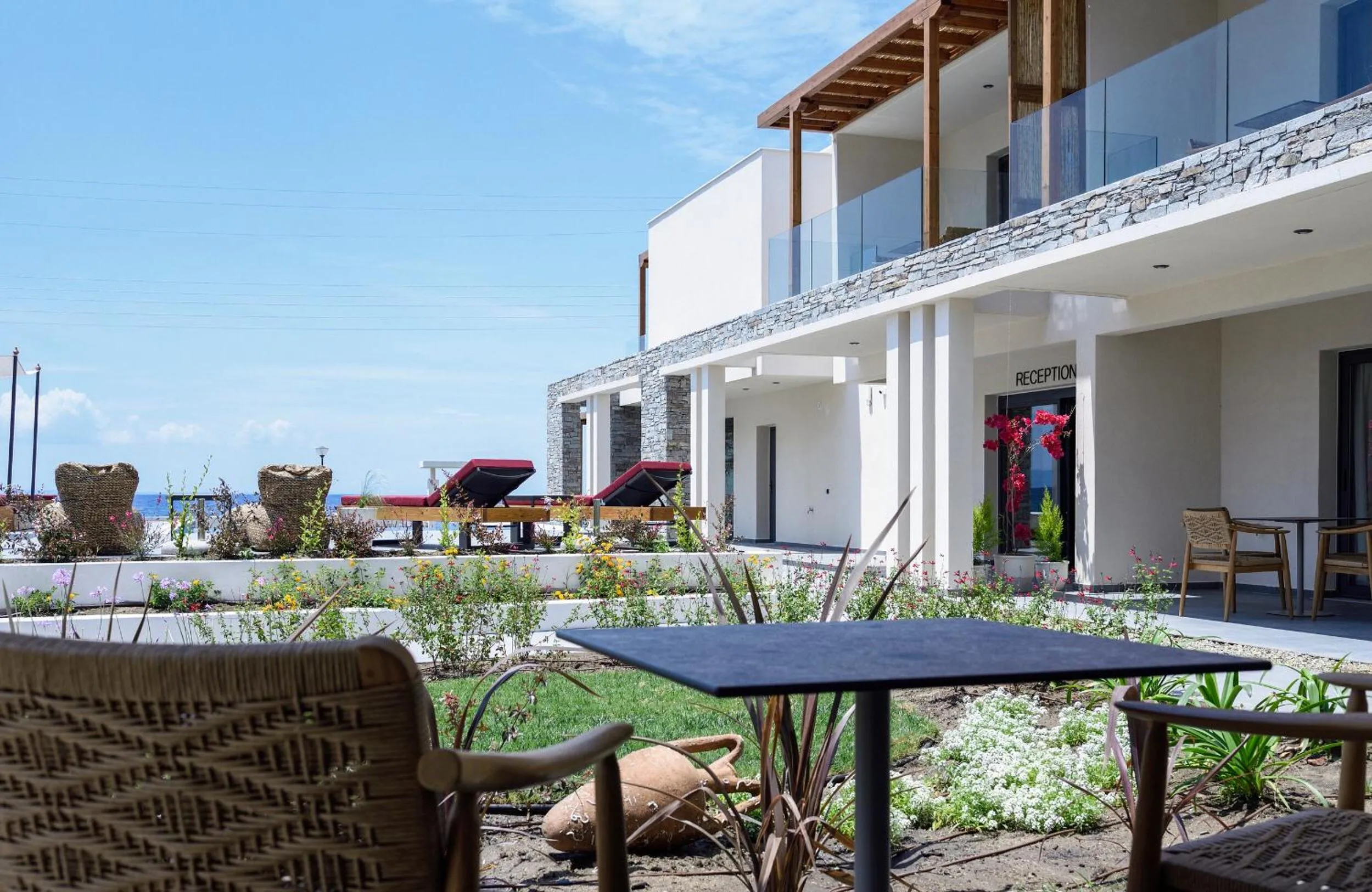 Balcony/Terrace in Amyntas Seafront Hotel - Adults Only