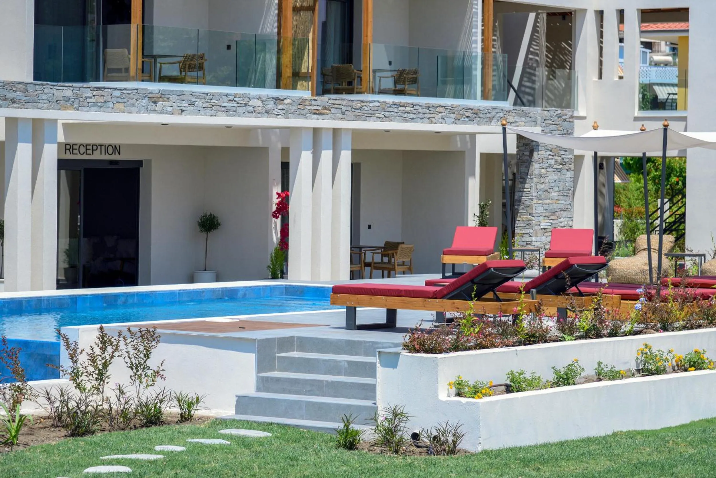 Pool view in Amyntas Seafront Hotel - Adults Only