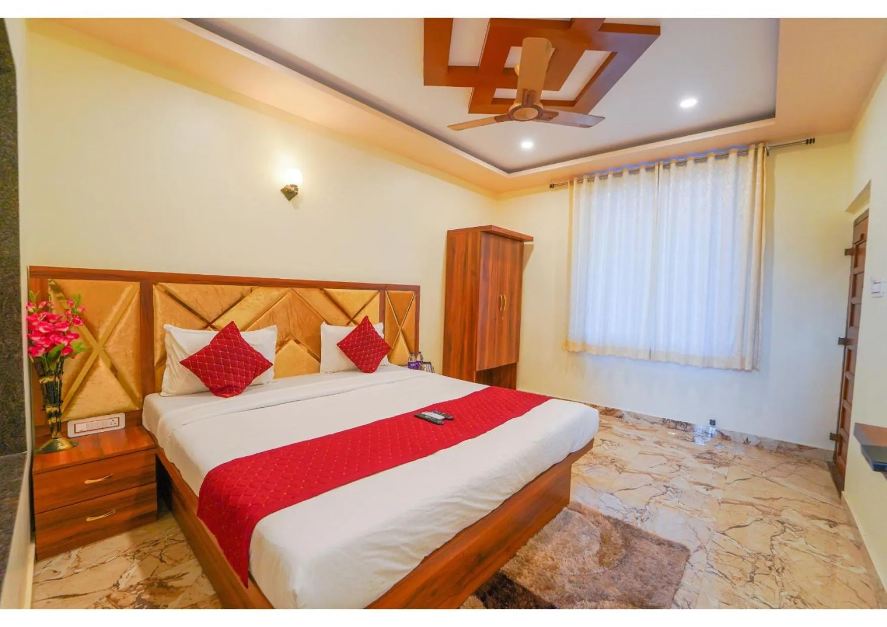 Bed in Saanjh Riverside Resort