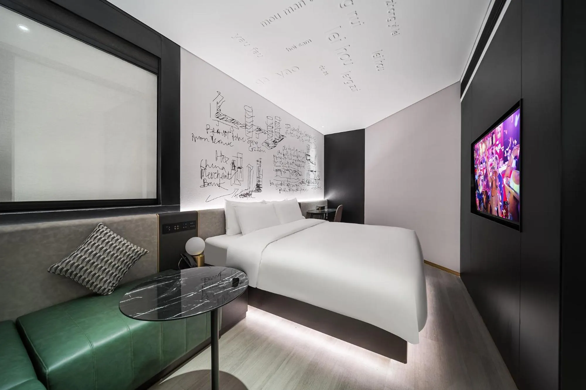 Bed in CitiGO Hotel Shenzhen Shekou Cruise Center Seaview Near Taizi Bay K11