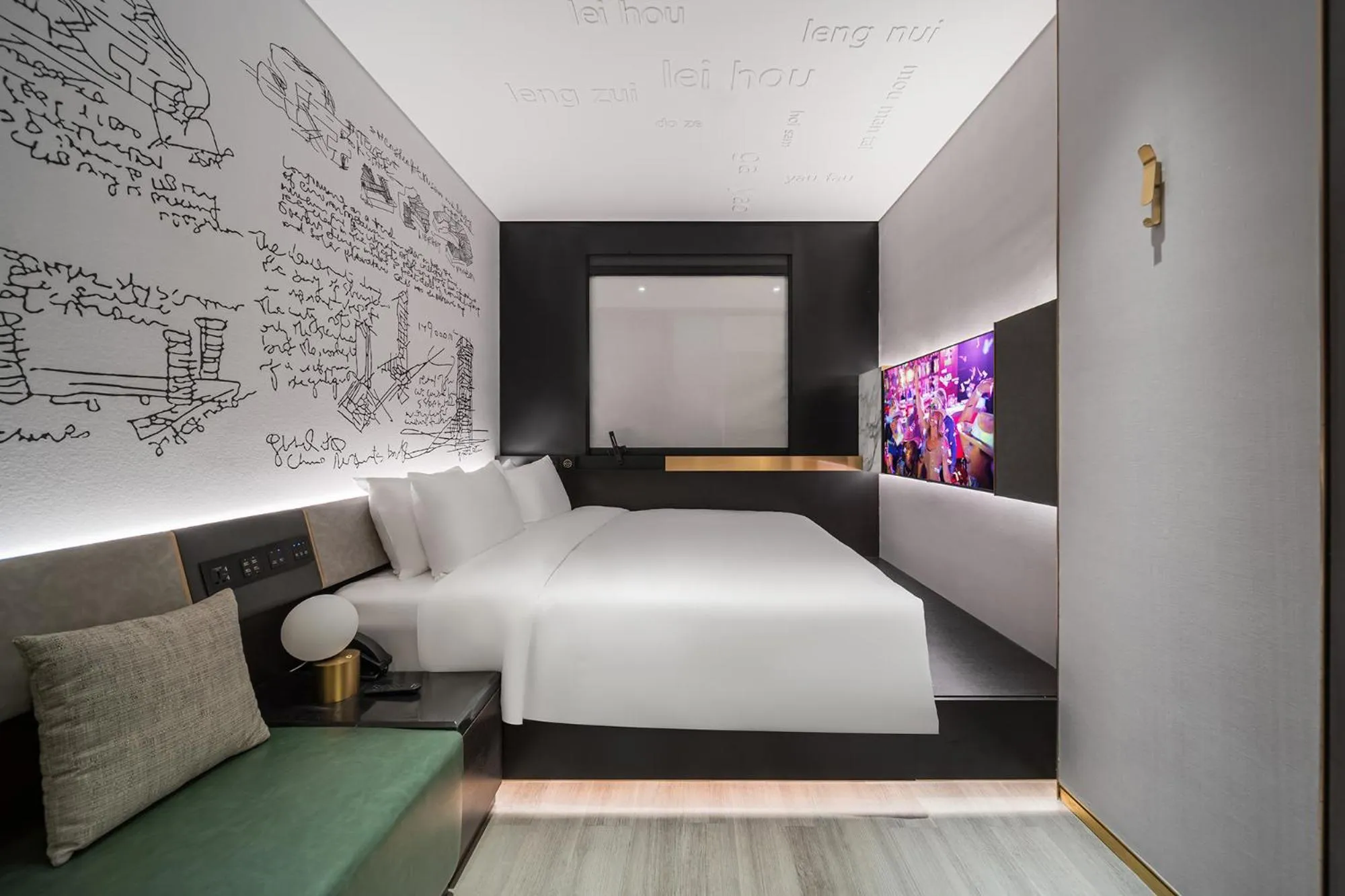 Bed in CitiGO Hotel Shenzhen Shekou Cruise Center Seaview Near Taizi Bay K11