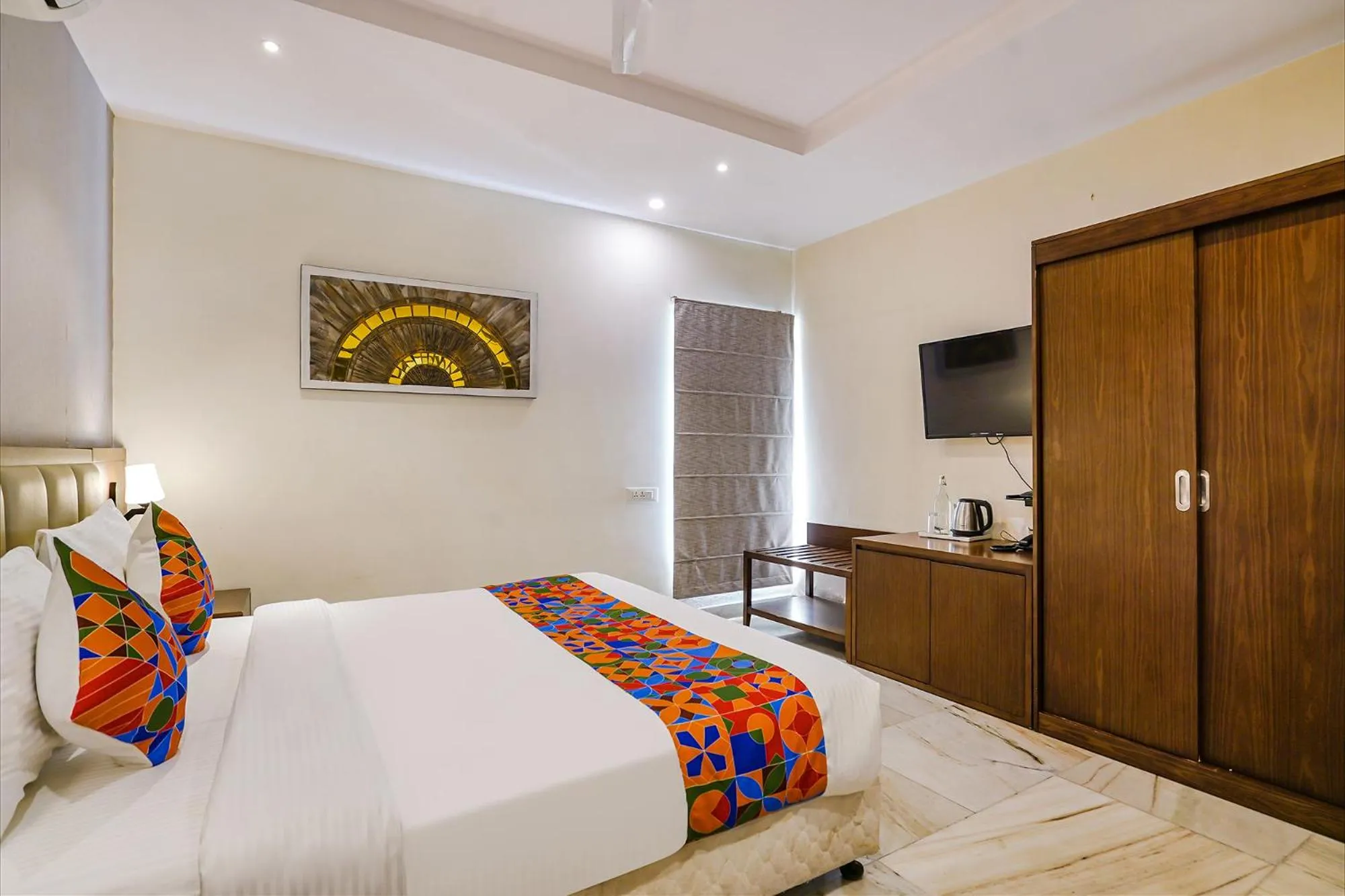 Bed in FabHotel Prime D Dev - Nr Vijayawada Club