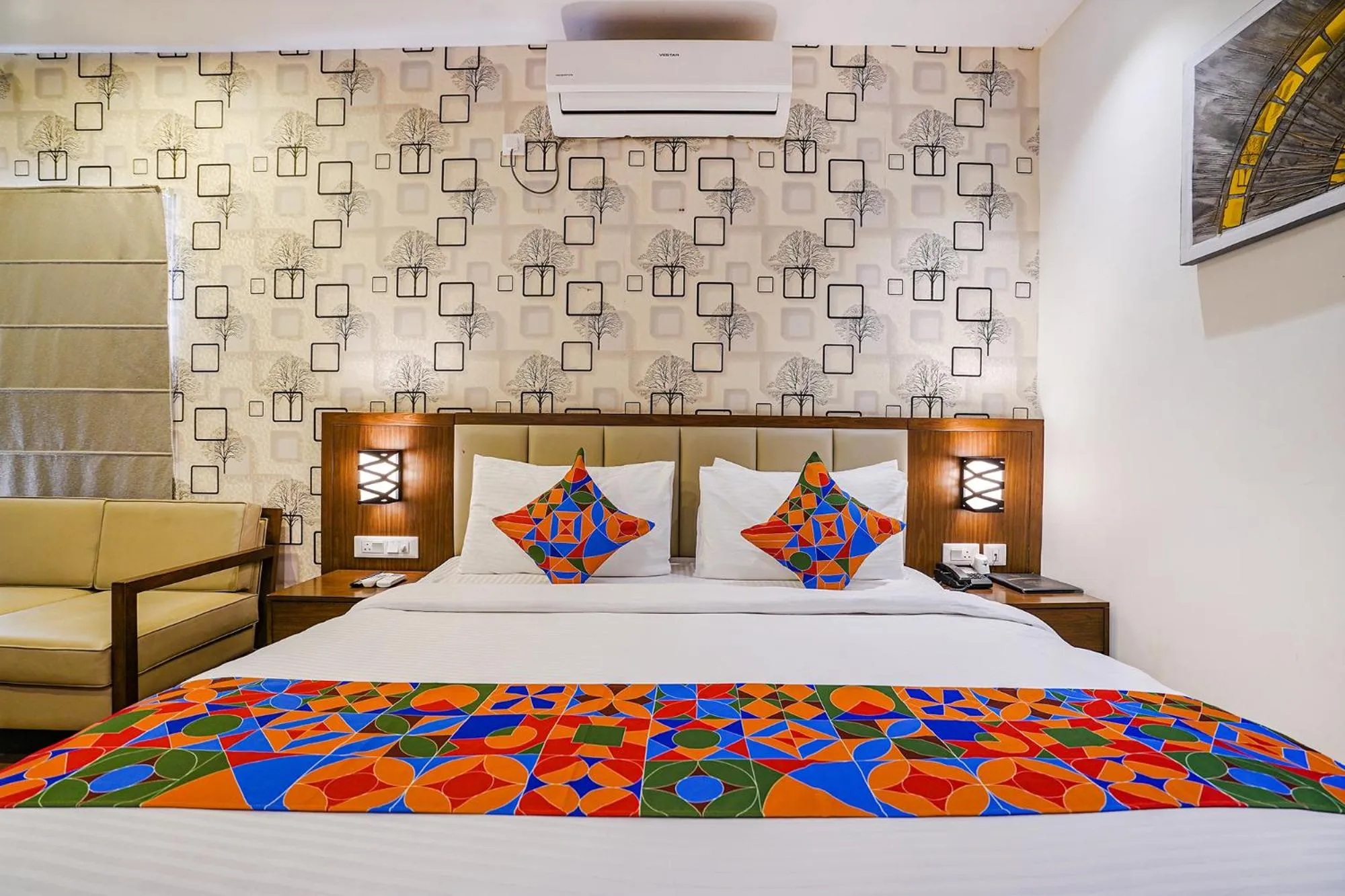 Bed in FabHotel Prime D Dev - Nr Vijayawada Club