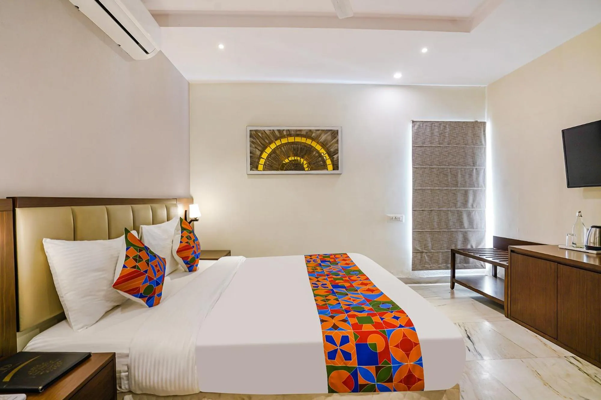 Bed in FabHotel Prime D Dev - Nr Vijayawada Club