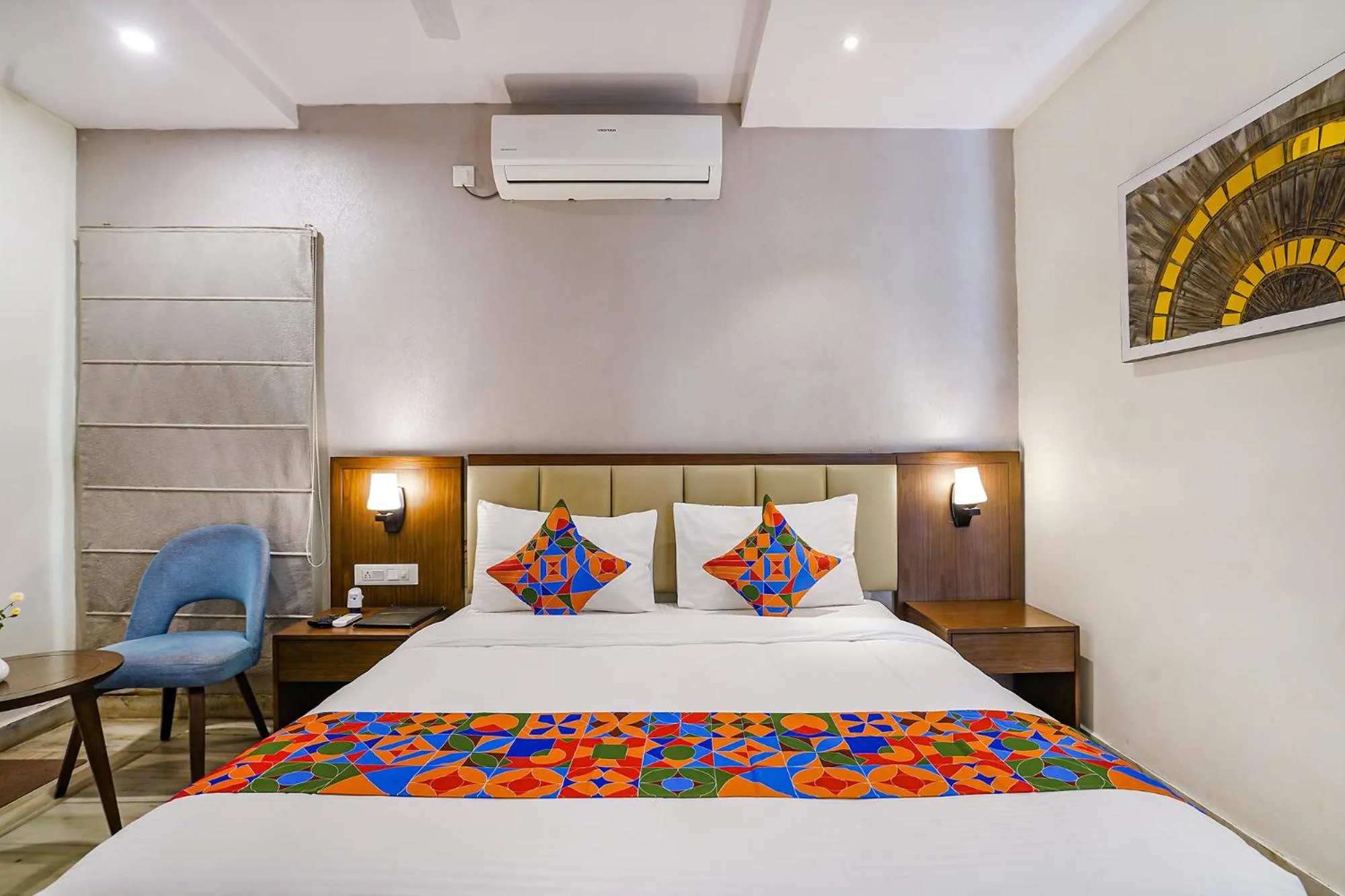 Bed in FabHotel Prime D Dev - Nr Vijayawada Club