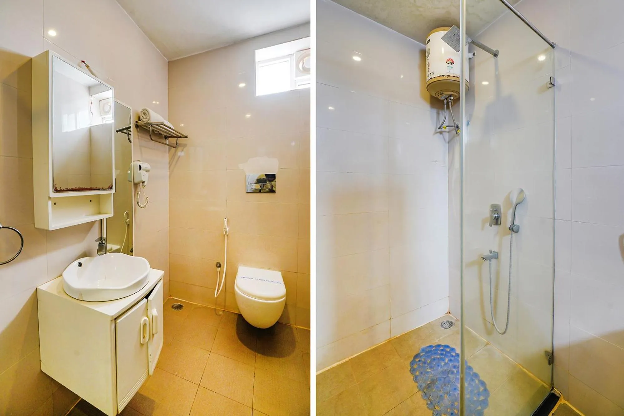 Bathroom in FabHotel Prime D Dev - Nr Vijayawada Club