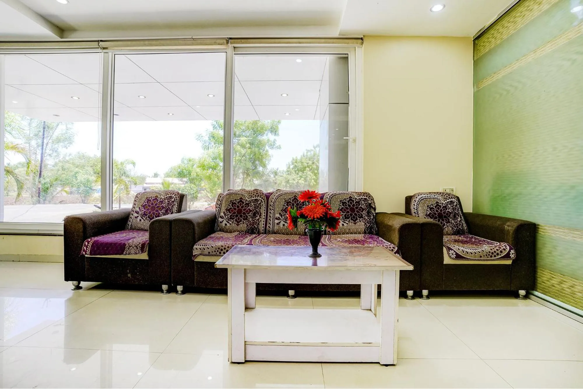 Seating area in FabHotel Sai Govind