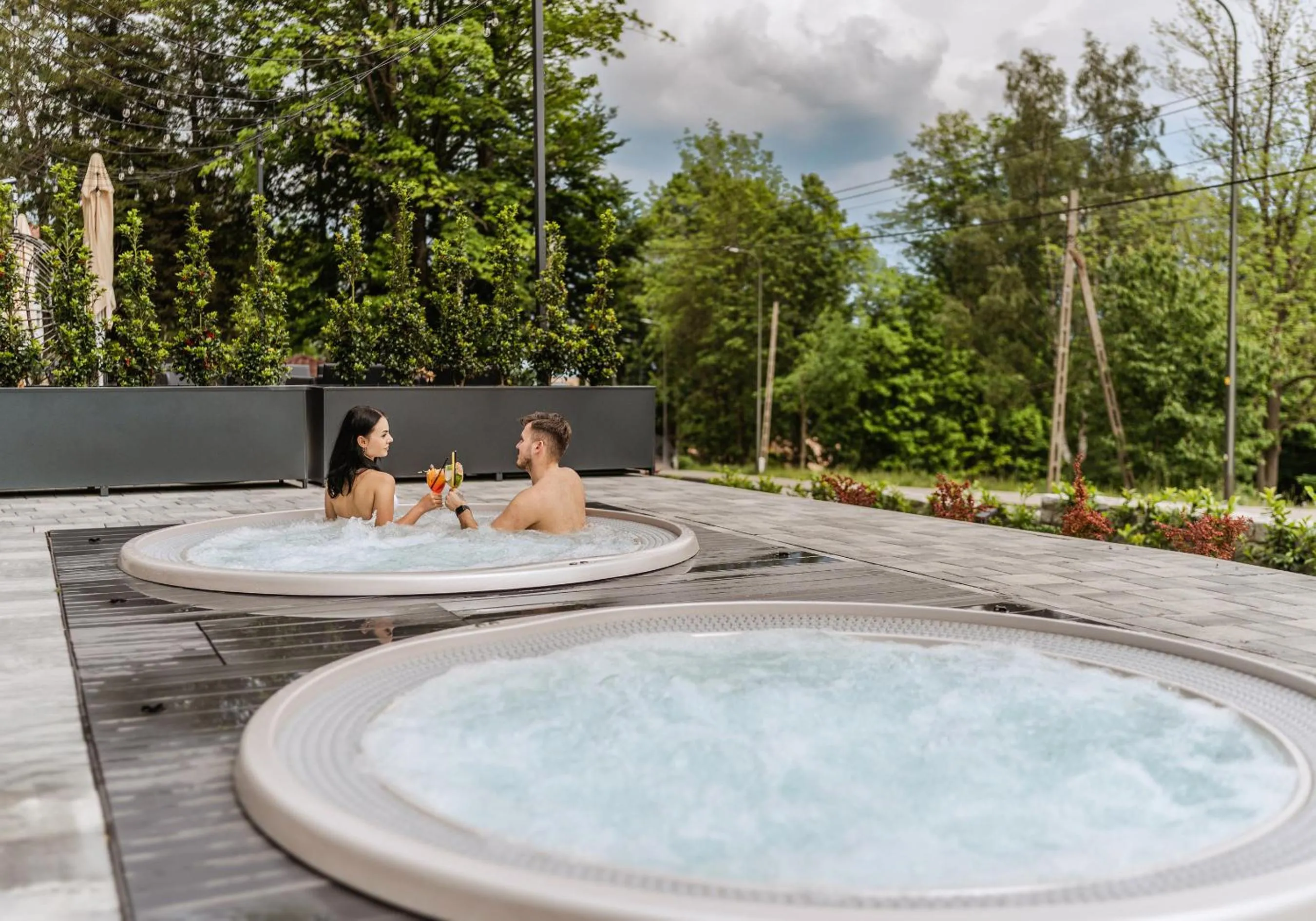 Hot Tub in Złoty Horyzont Resort Szklarska Poręba