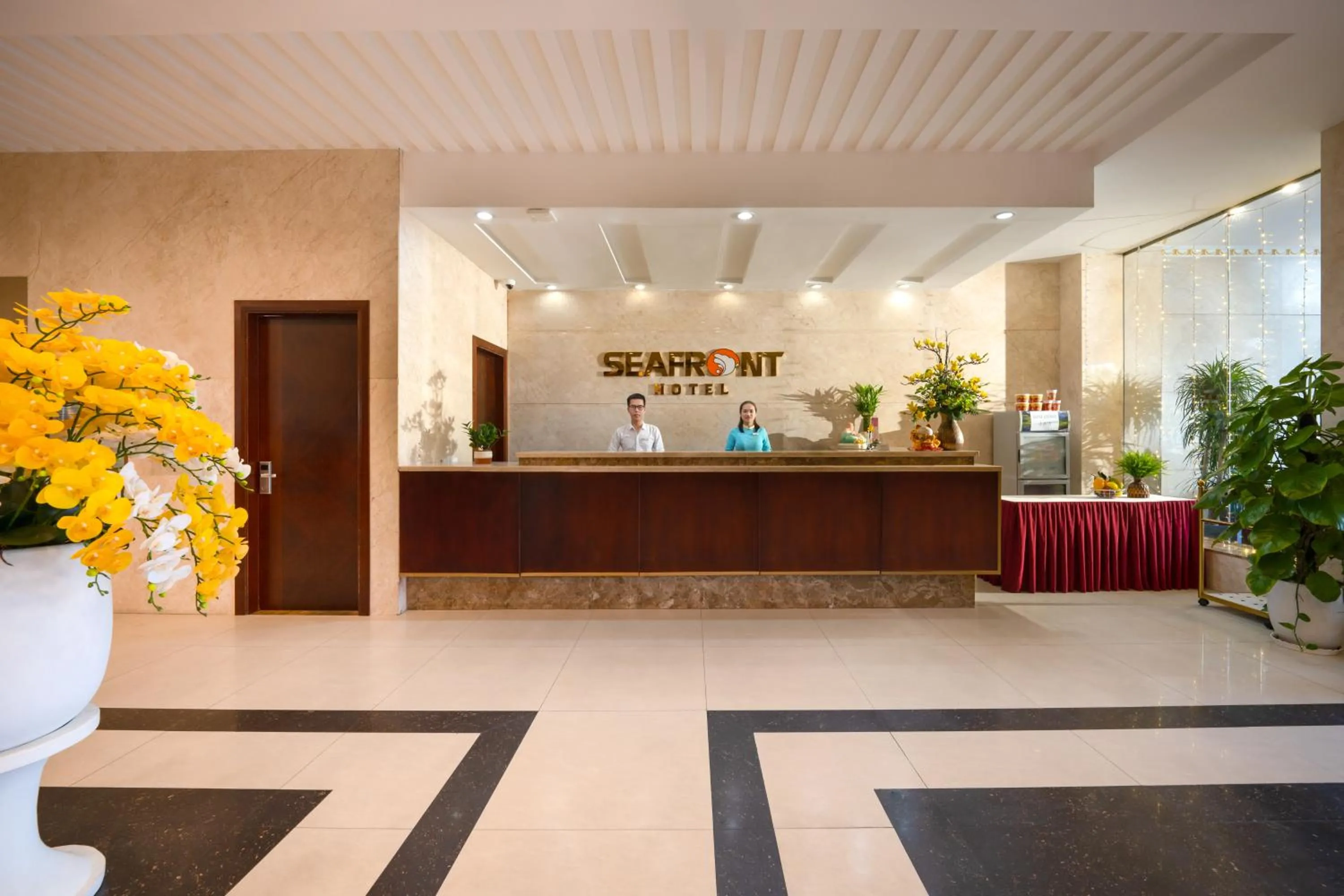 Lobby or reception in SeaFront Hotel DaNang