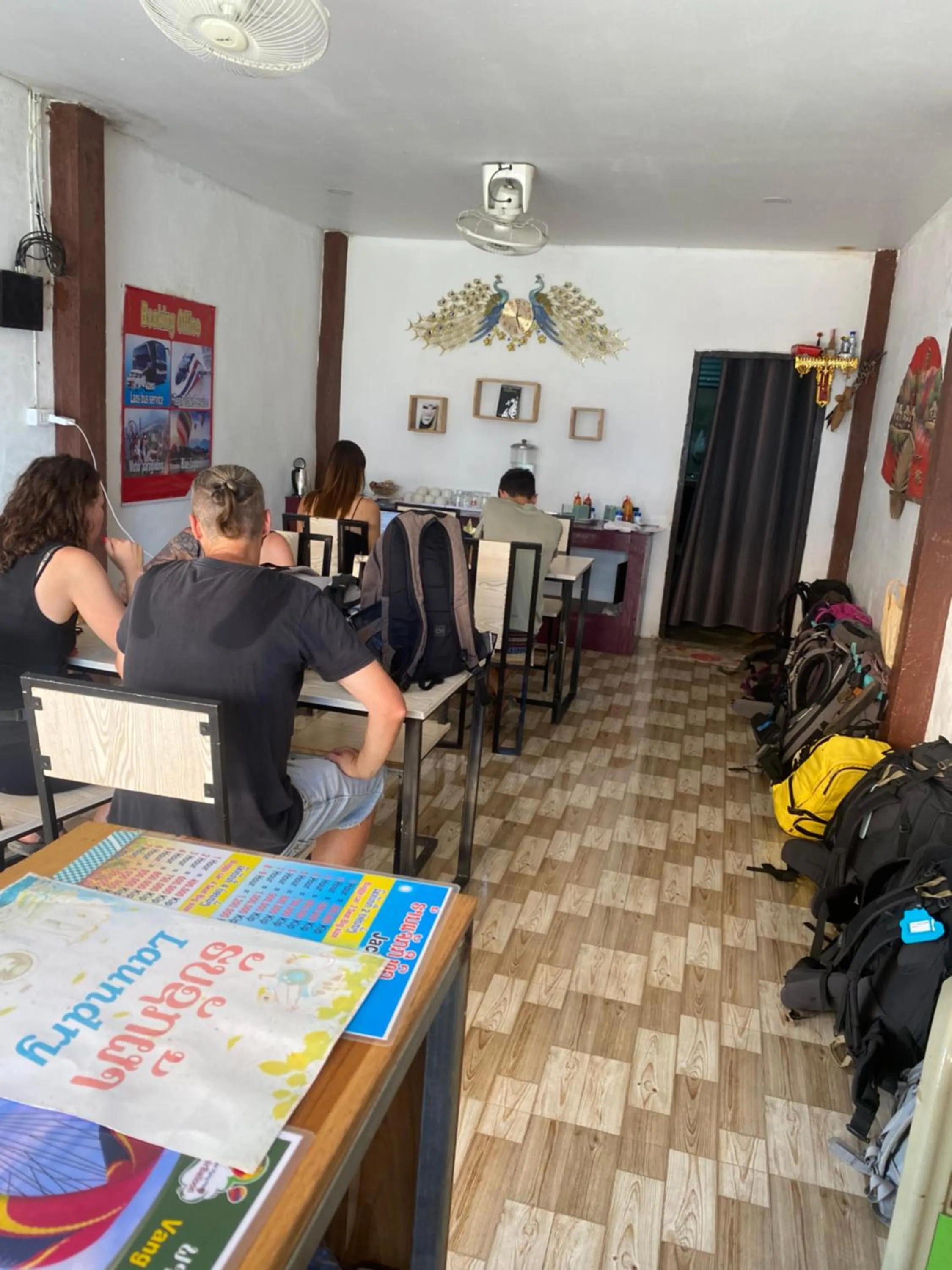 People in Vang Vieng Victory Hostel