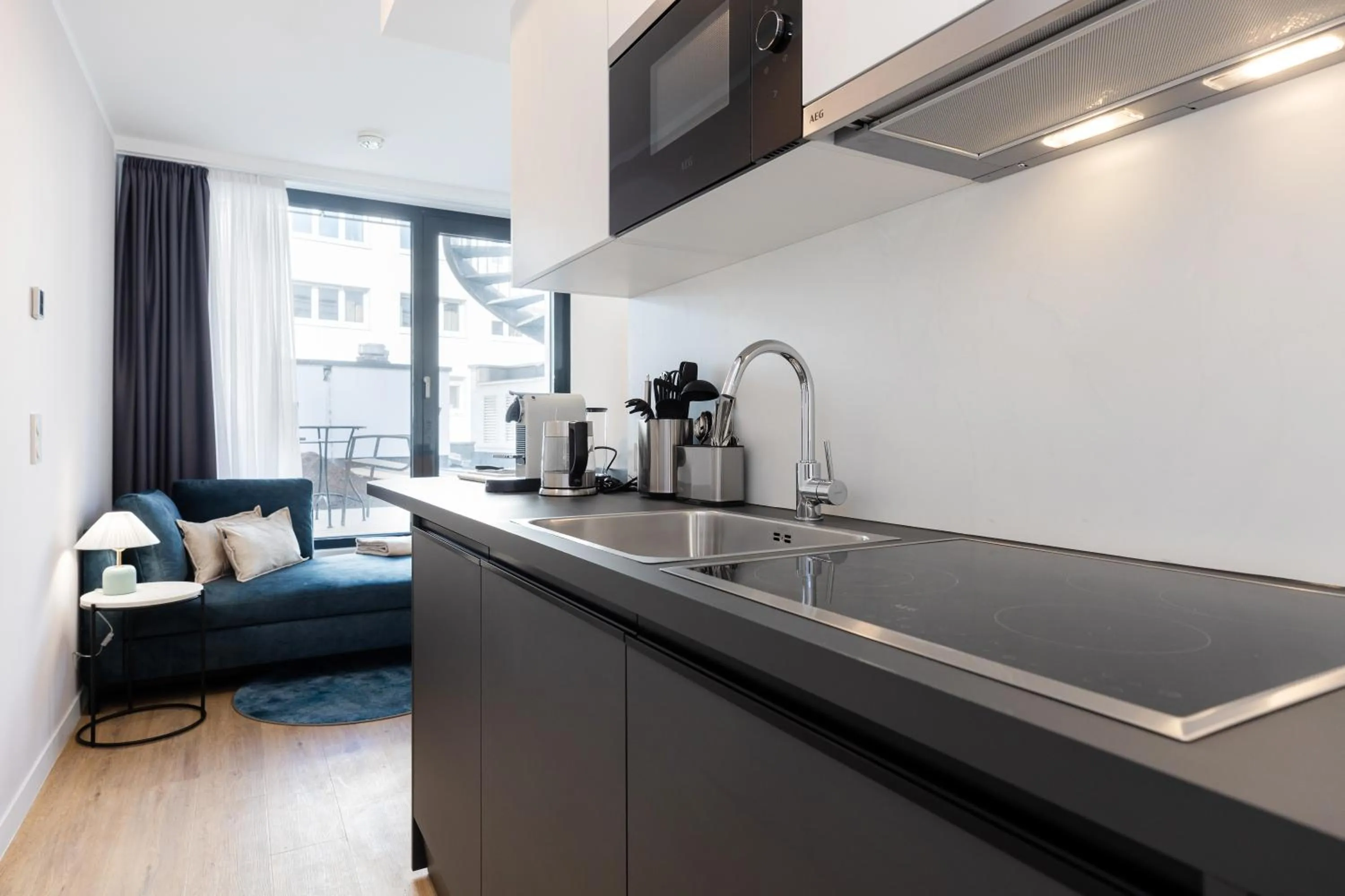 Kitchen or kitchenette in The Doorman Goethe Frankfurt am Main