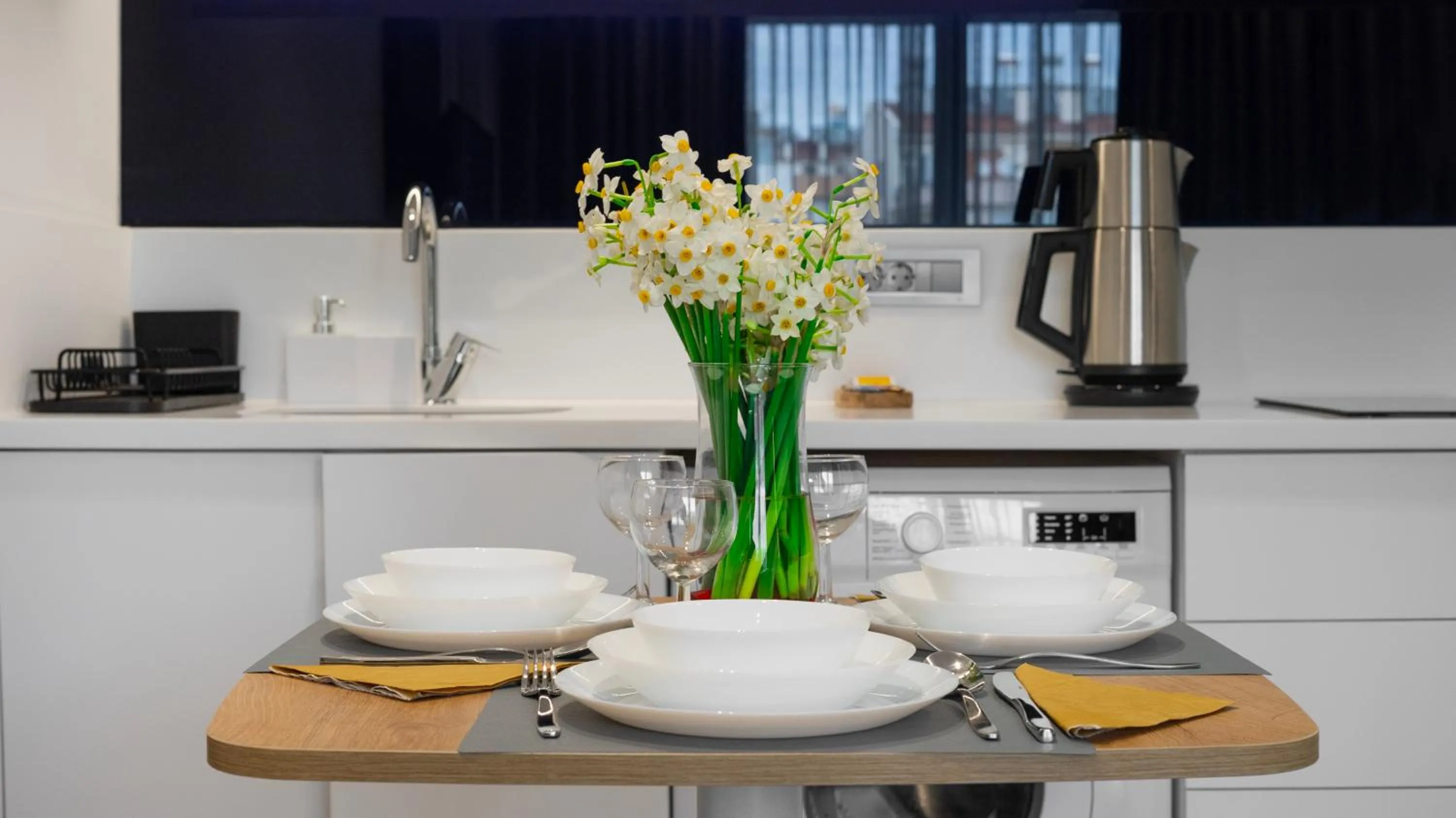 Kitchen or kitchenette in Stile Suite Marine Hotel