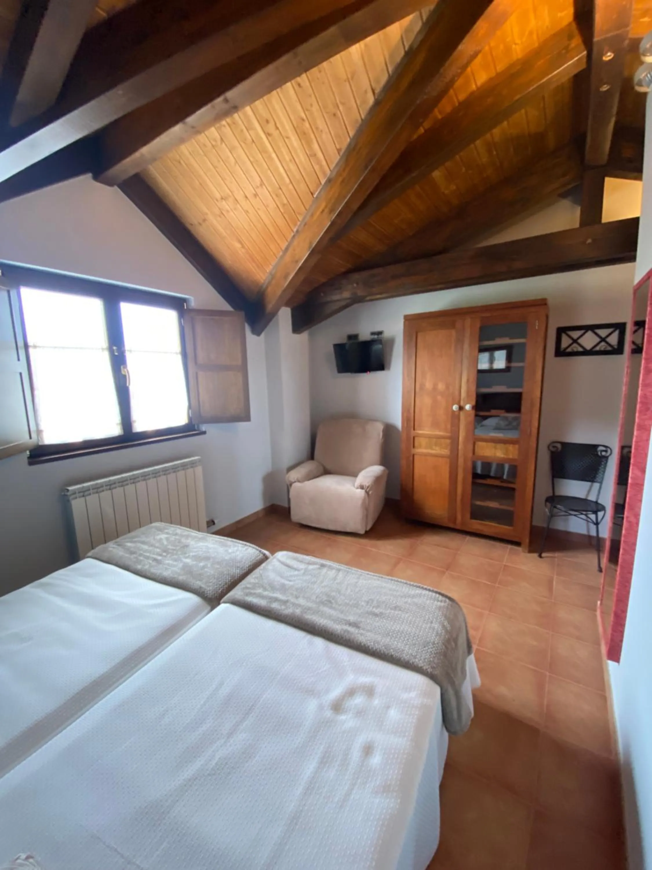 Bed in Hotel rural Monasterio de Ara Mada