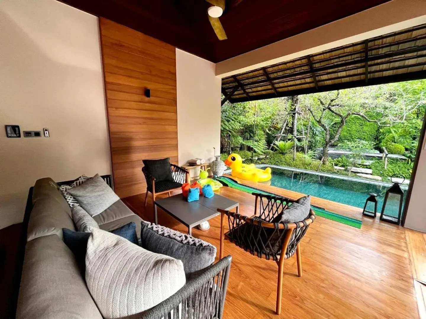 Pool view in Rarin Villas