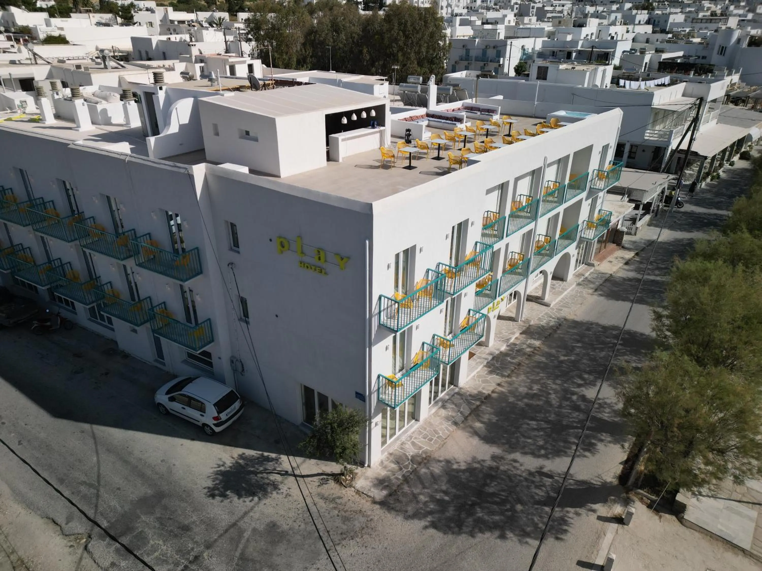 Street view in Play Paros a member of Brown Hotels