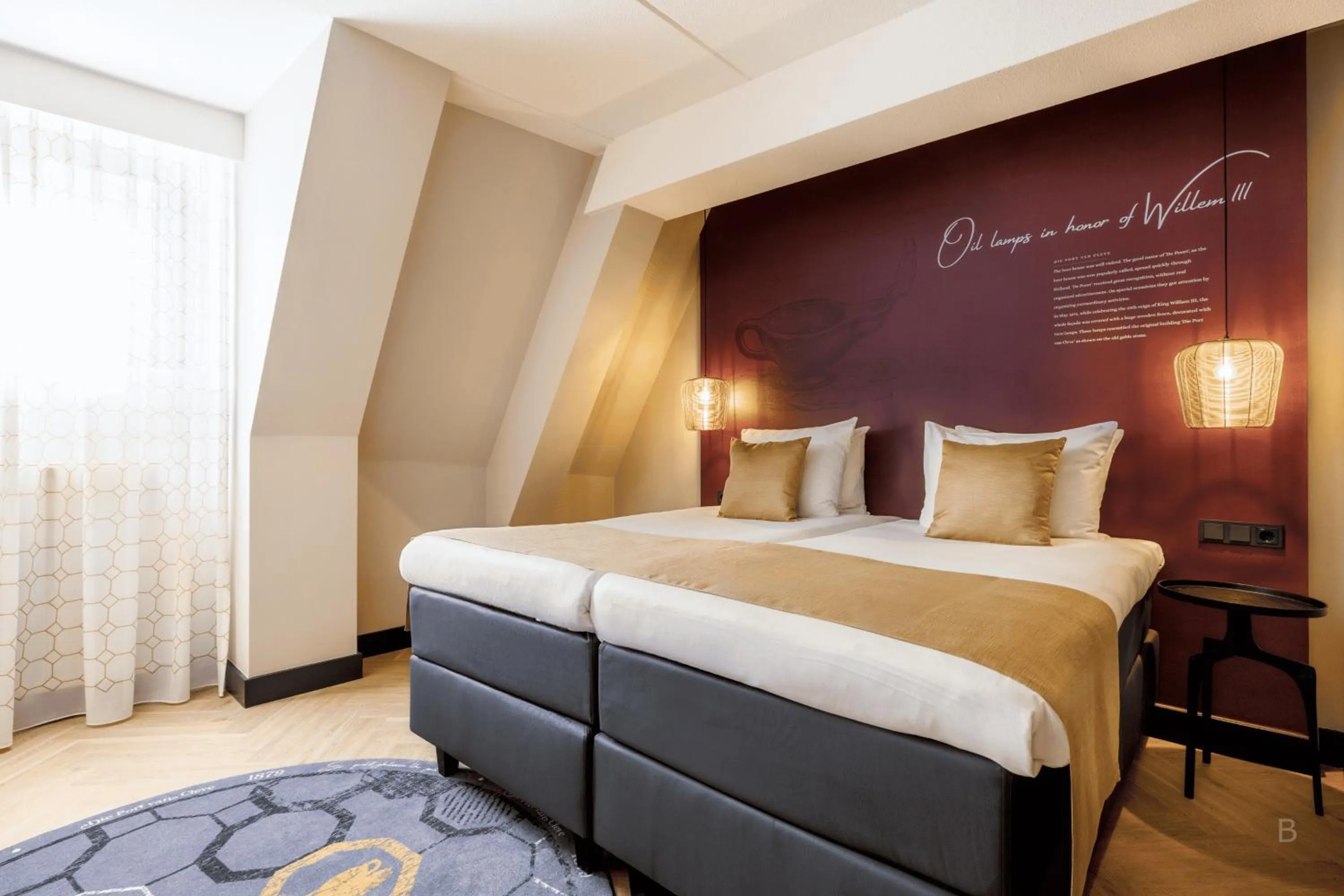 Bed in Hotel Die Port van Cleve