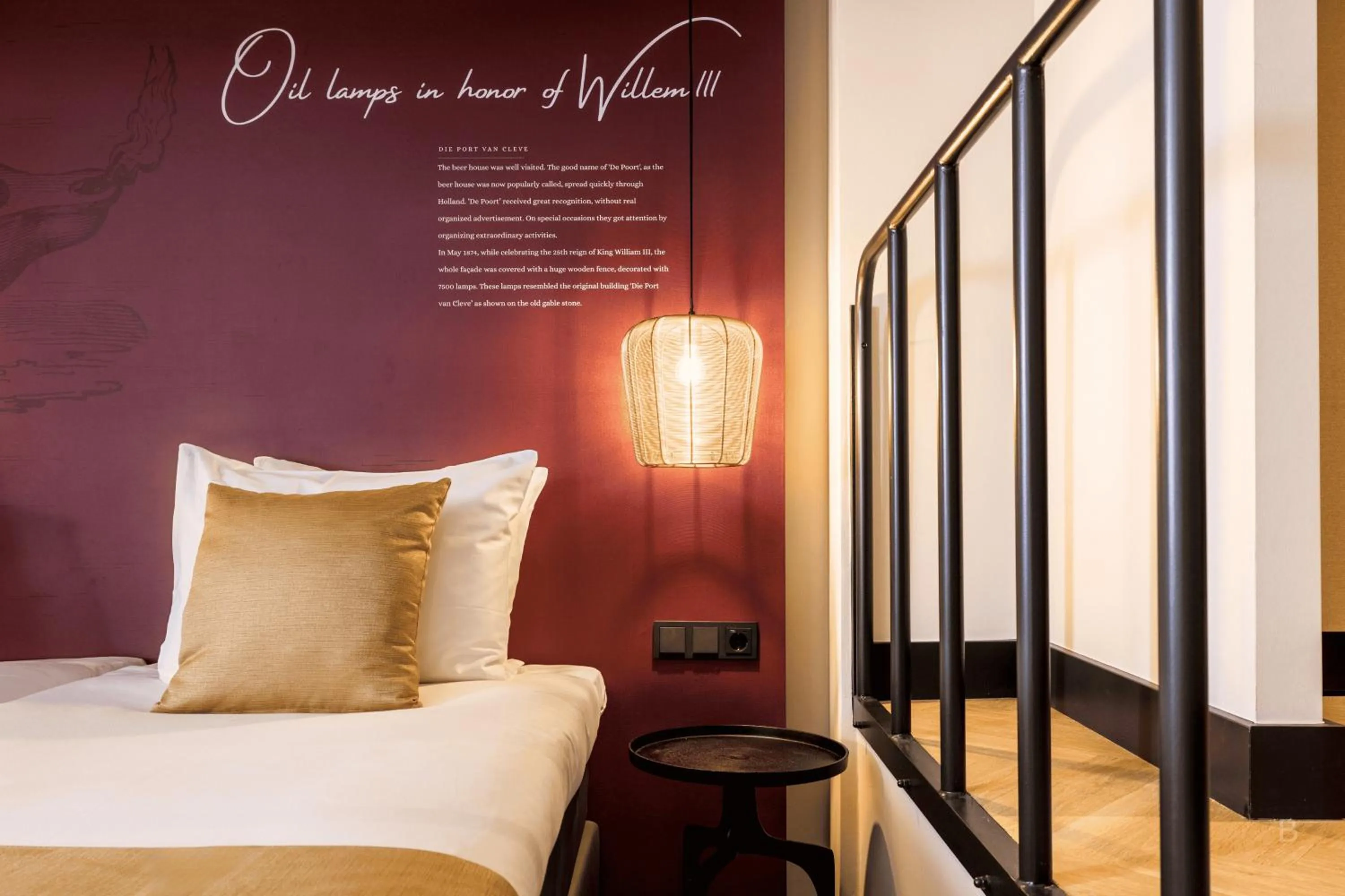 Bed in Hotel Die Port van Cleve