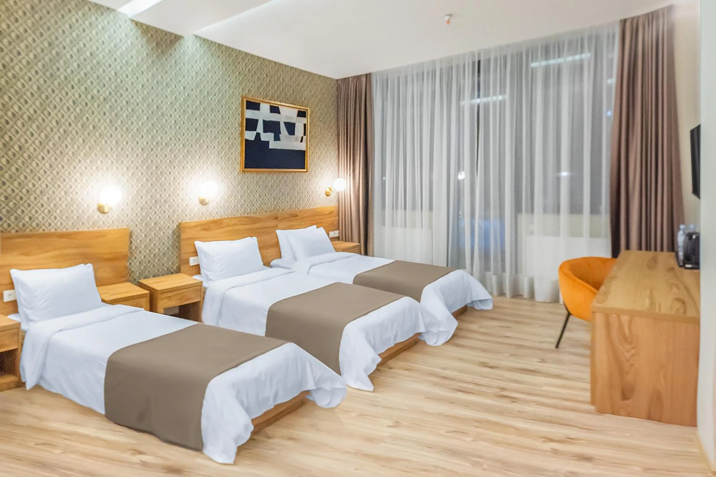 Bed in Solo Grand Boshuri Hotel Wellness Resort