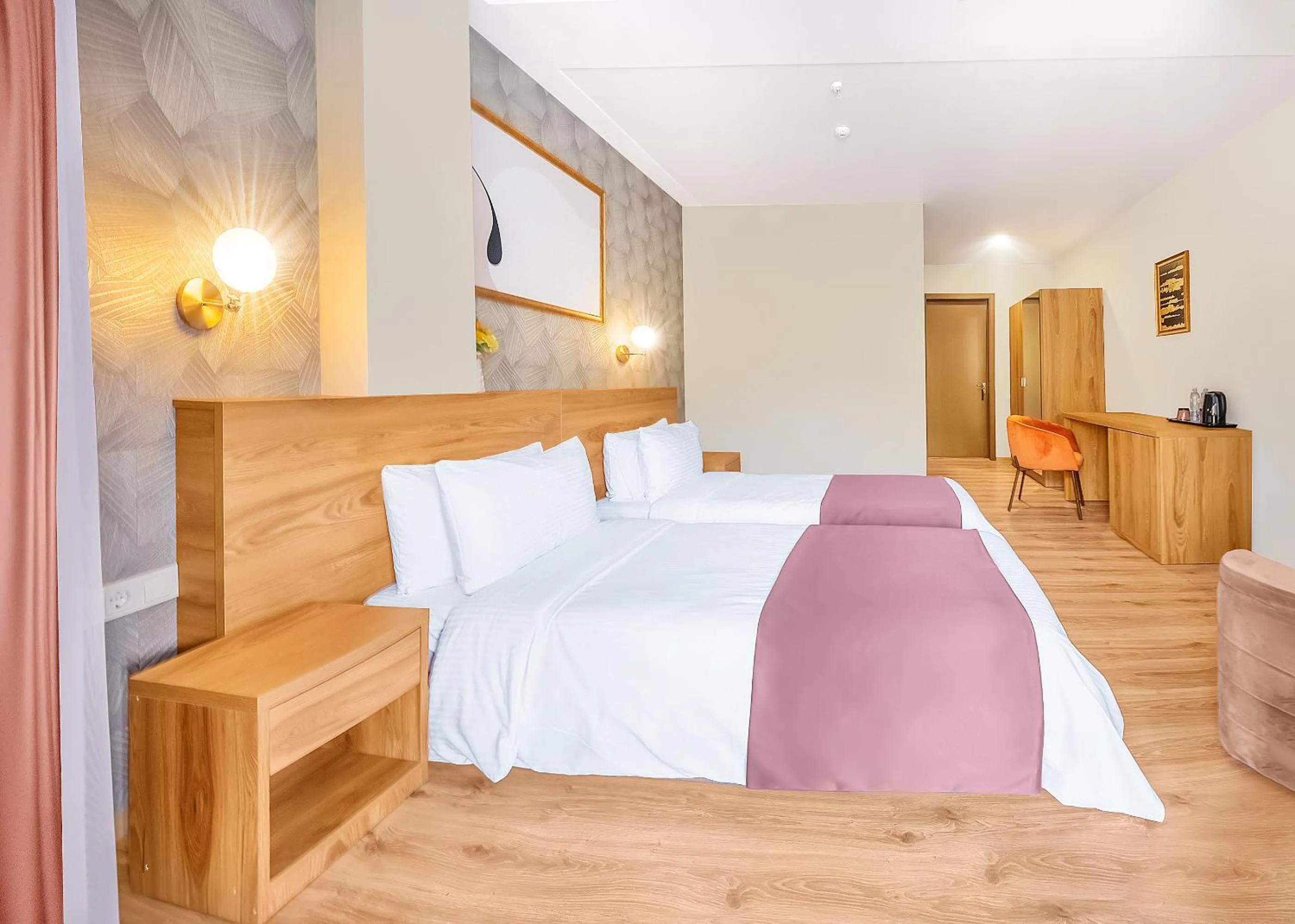 Bed in Solo Grand Boshuri Hotel Wellness Resort