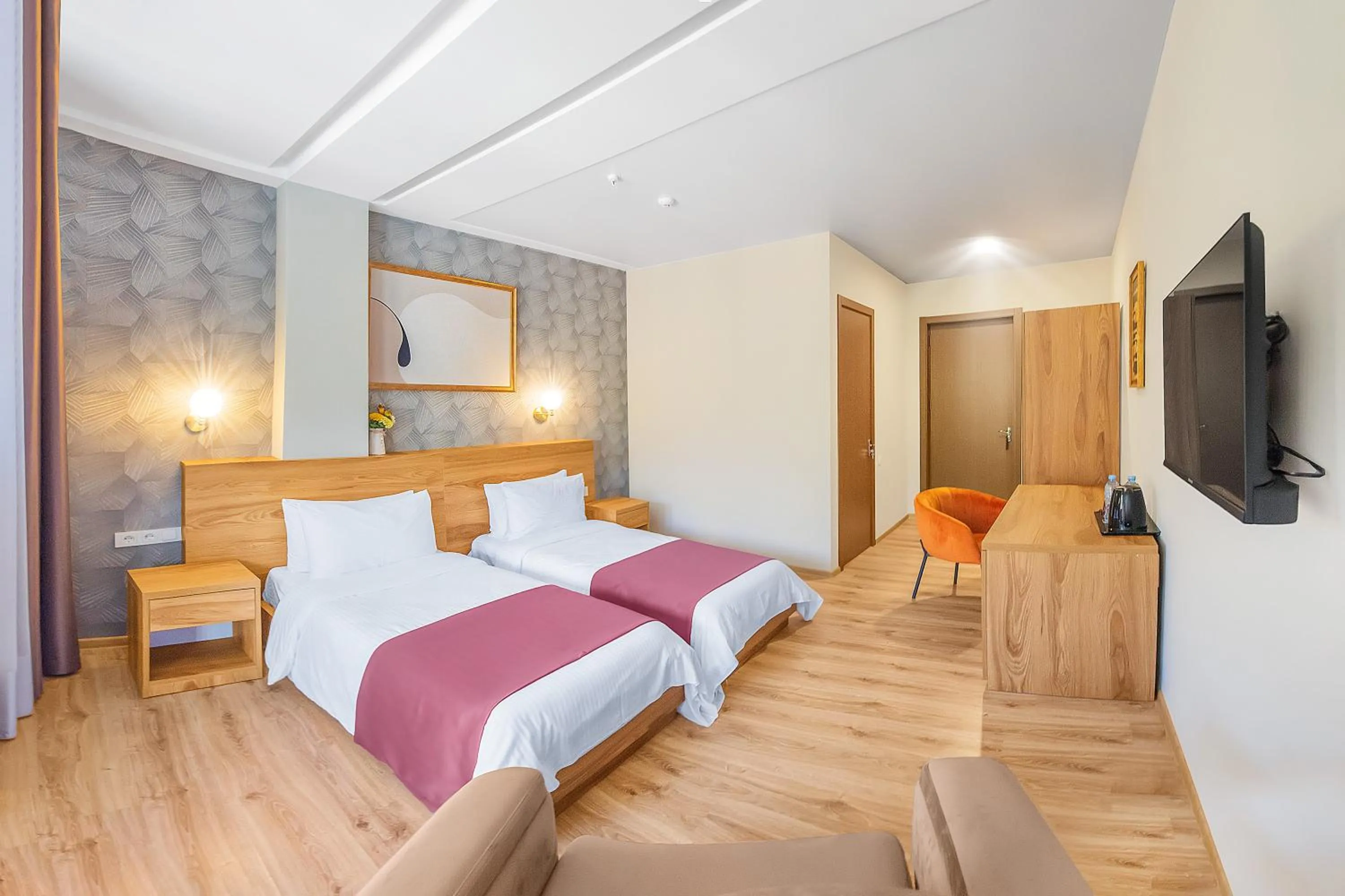 Bed in Solo Grand Boshuri Hotel Wellness Resort