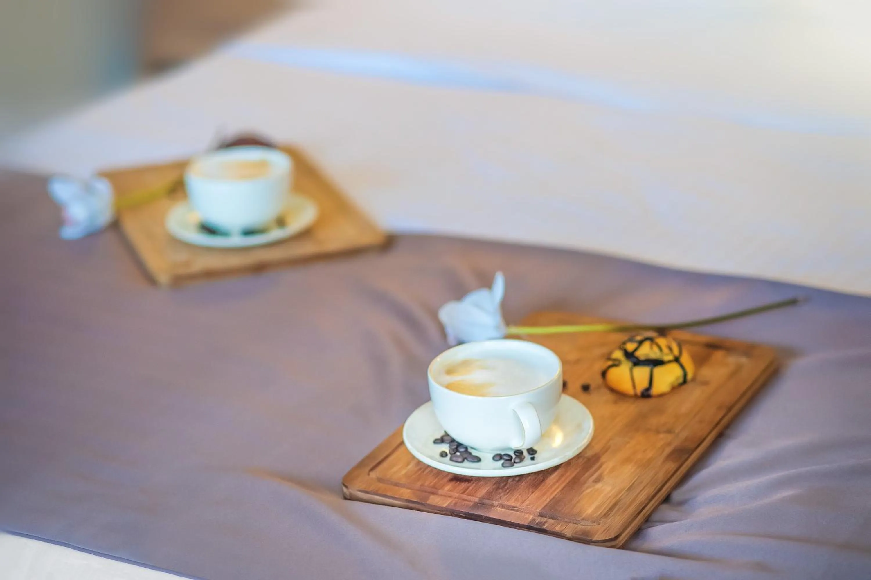 Bed in Solo Grand Boshuri Hotel Wellness Resort