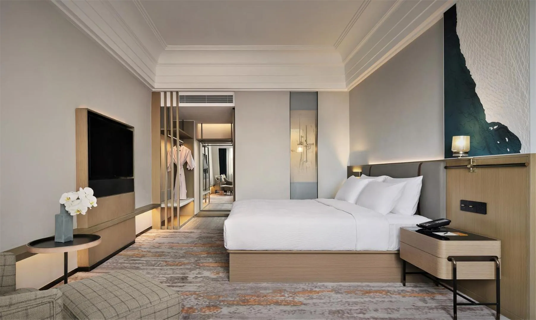 Bed in Wanda Yi Hotel Wuxi