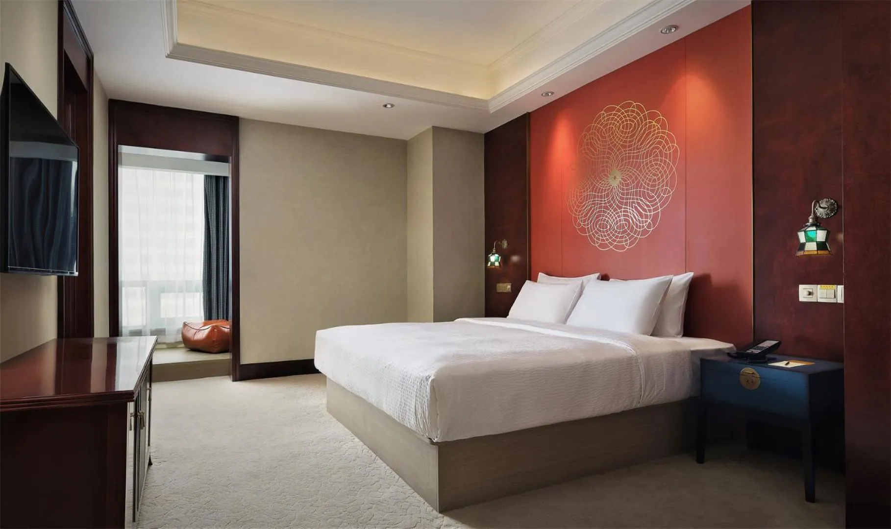 Bed in Wanda Yi Hotel Wuxi