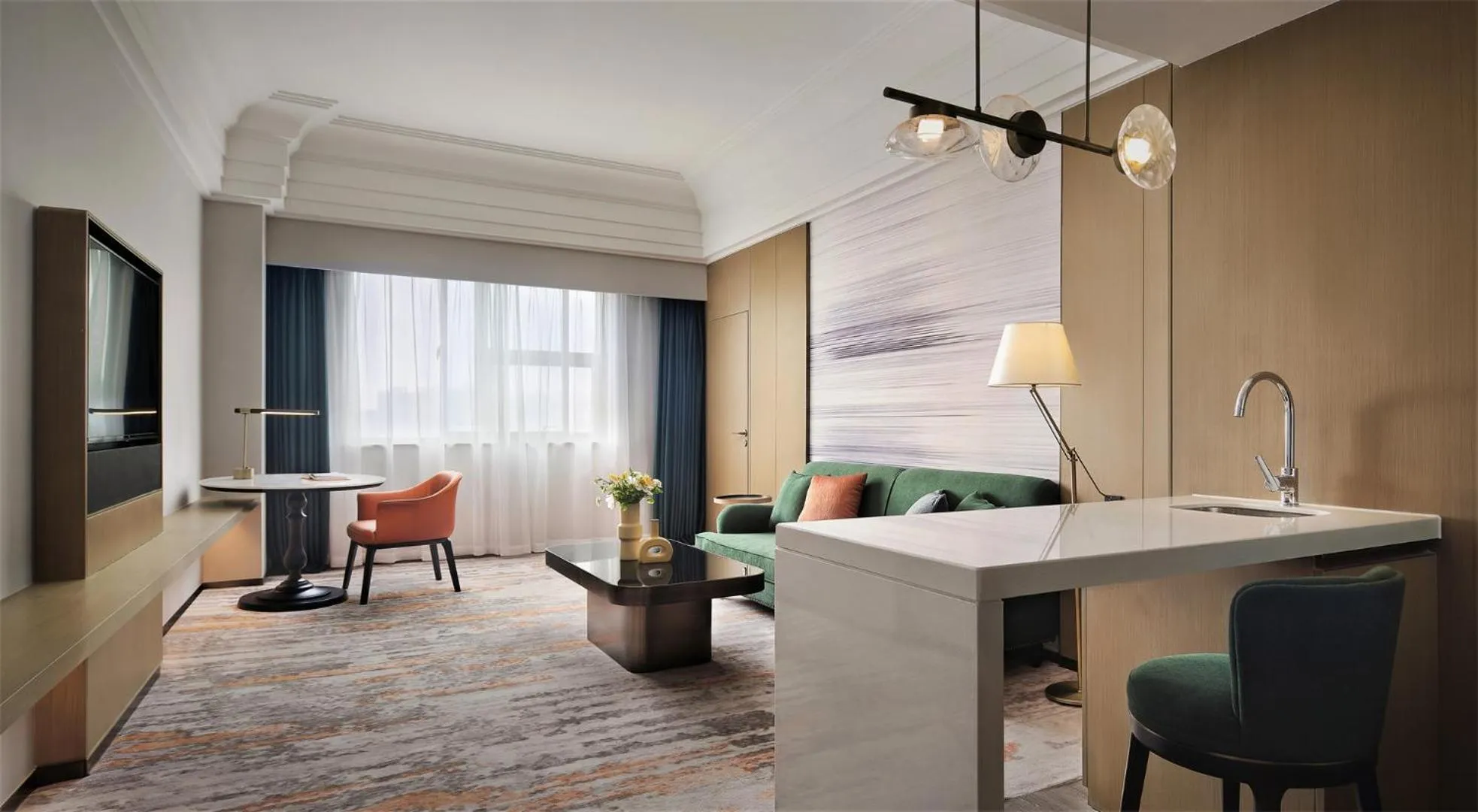 Living room in Wanda Yi Hotel Wuxi