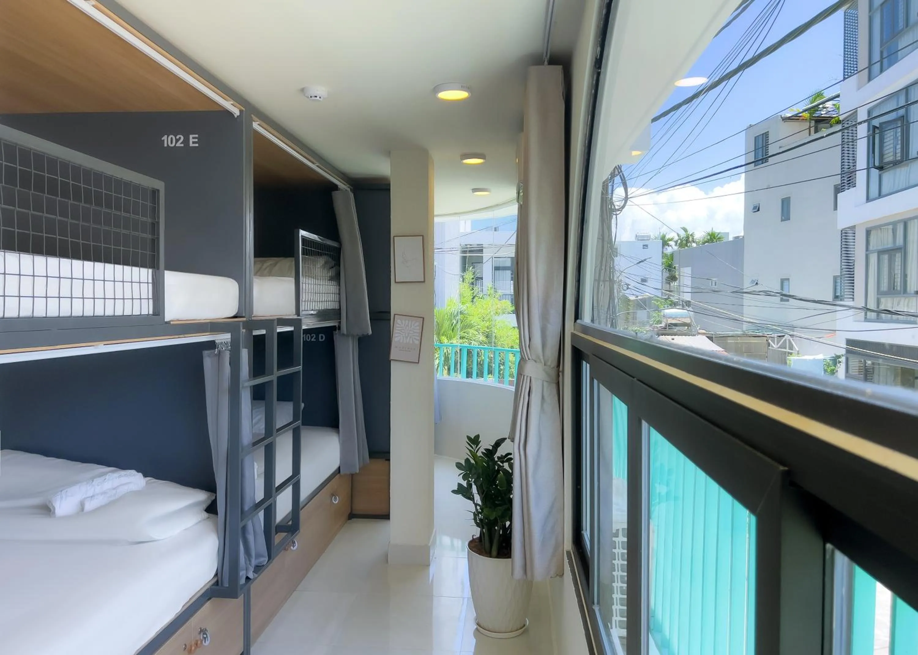 View (from property/room), Bed in The Backpacker Hostel and spa