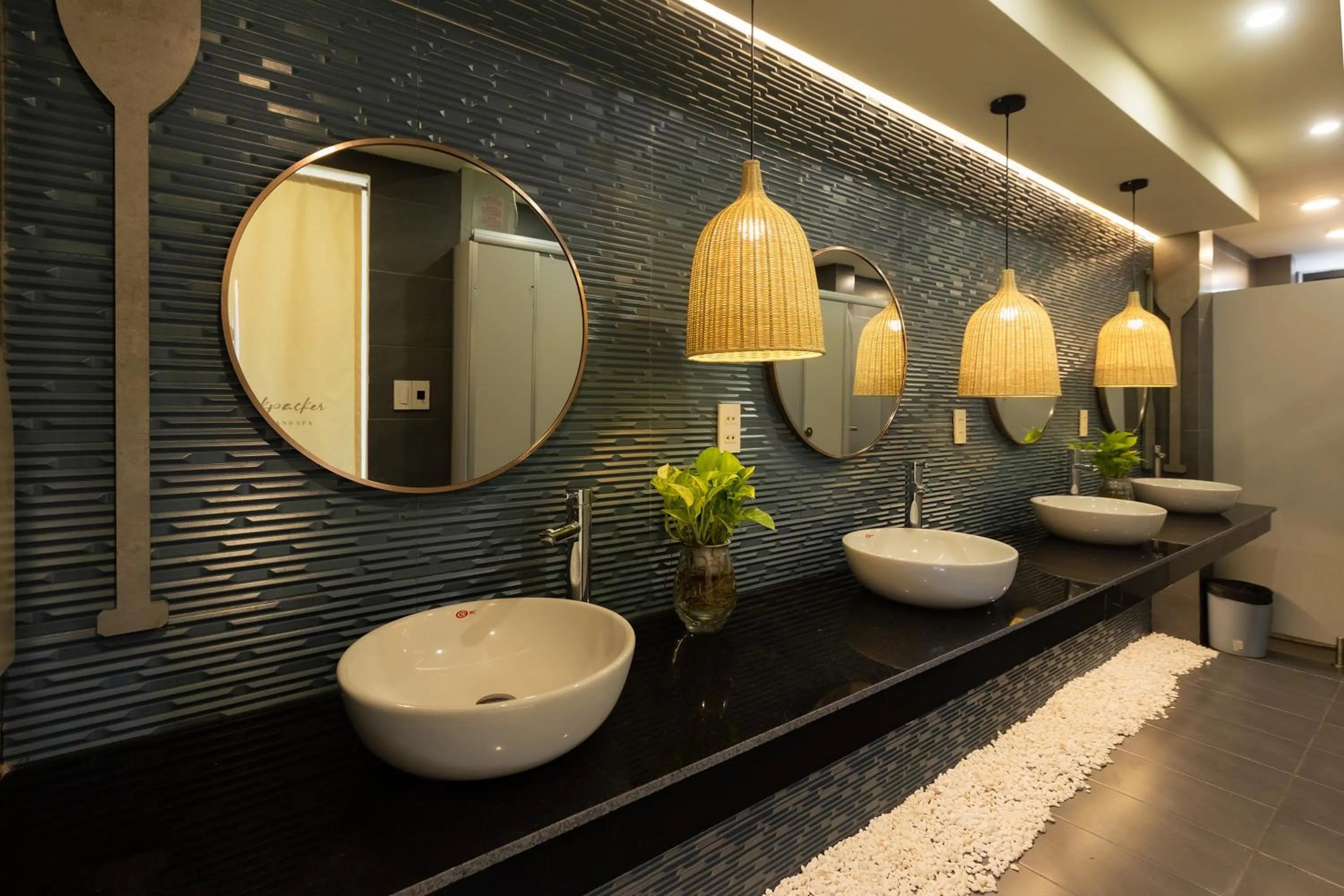 Bathroom in The Backpacker Hostel and spa