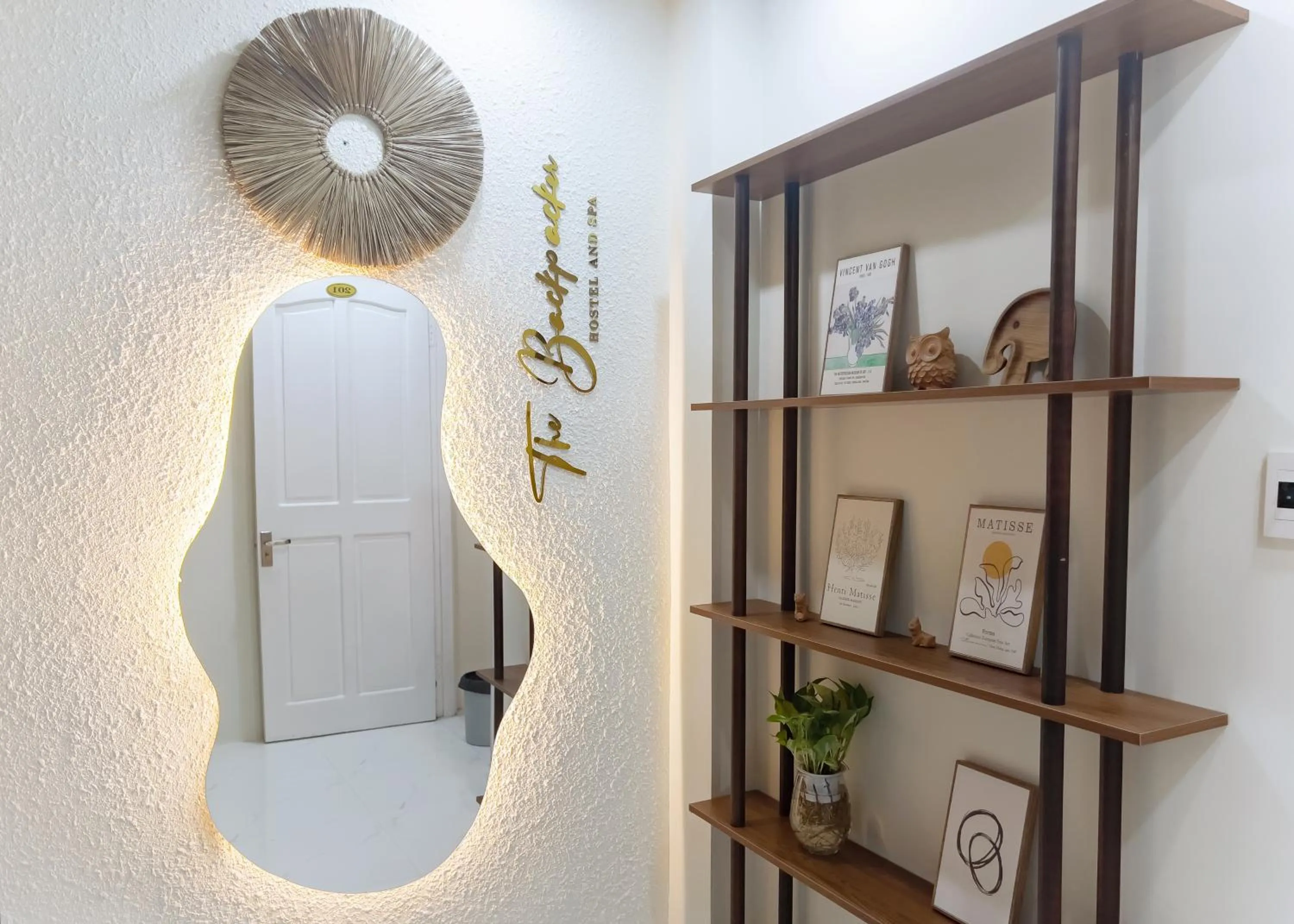 Decorative detail in The Backpacker Hostel and spa