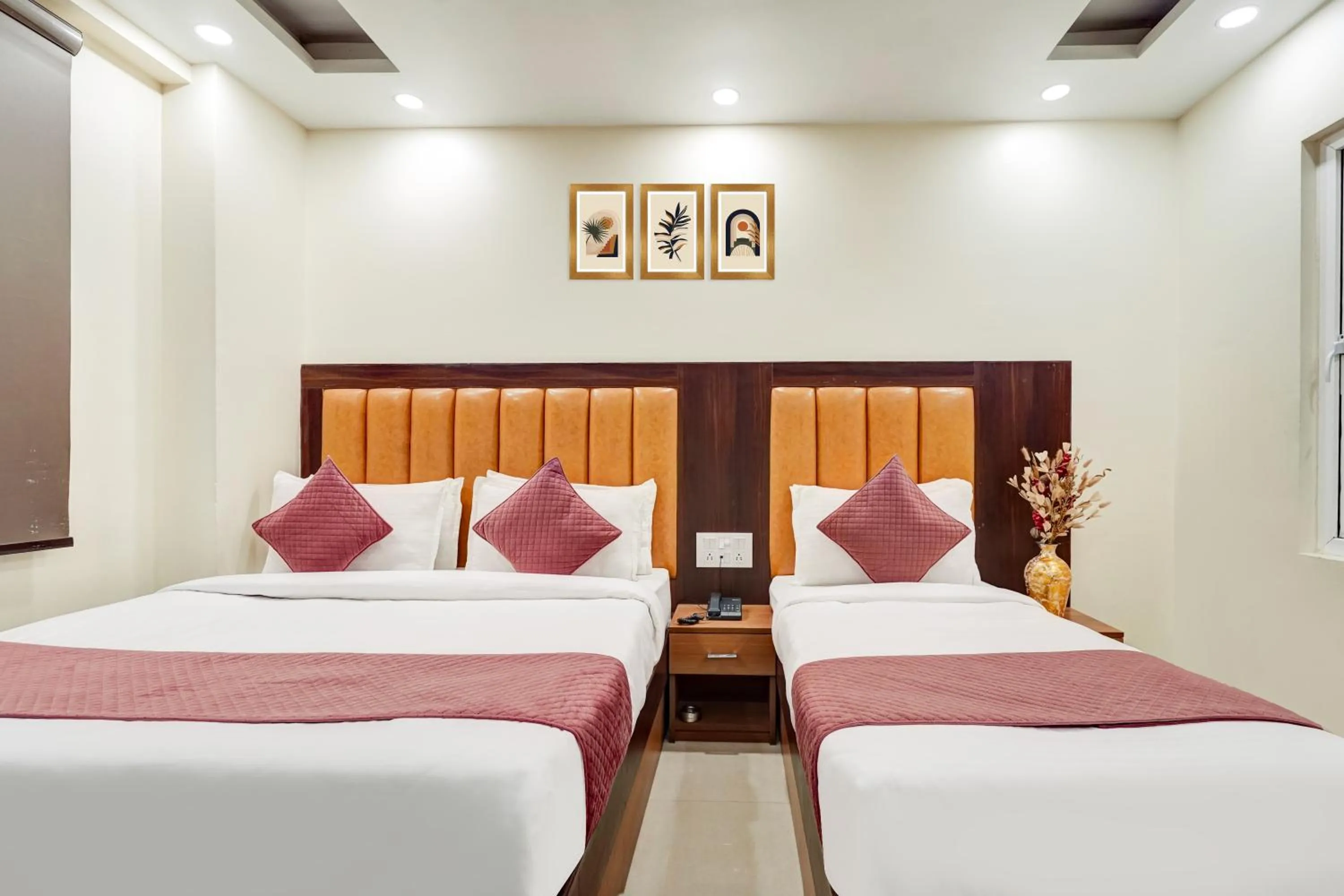 Photo of the whole room, Bed in Hotel Royal Rosette Near New Delhi Railway Station - Connaught Place and VFS