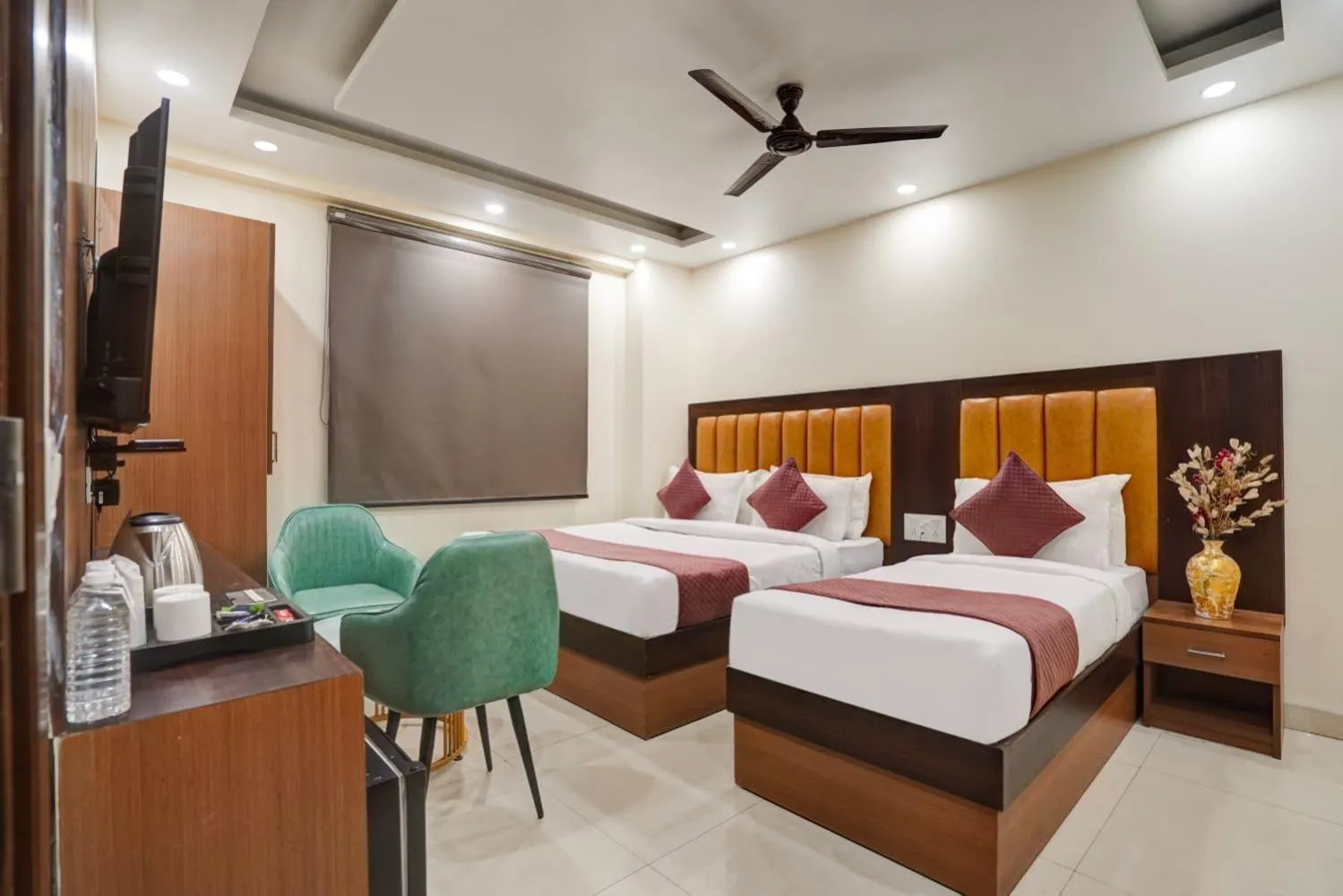 Photo of the whole room, Bed in Hotel Royal Rosette Near New Delhi Railway Station - Connaught Place and VFS
