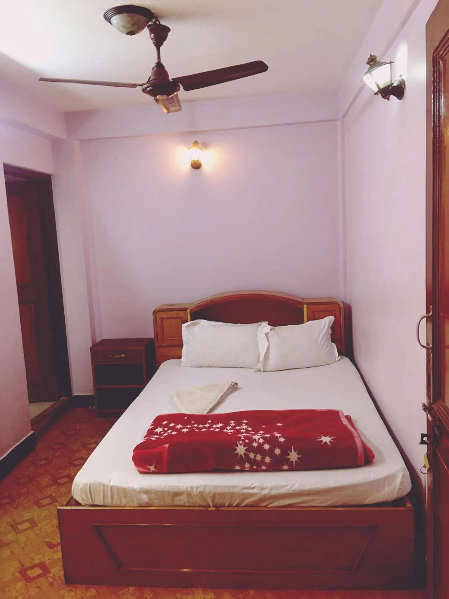 Bed in Hotel Sweet Dreams thamel kathmandu