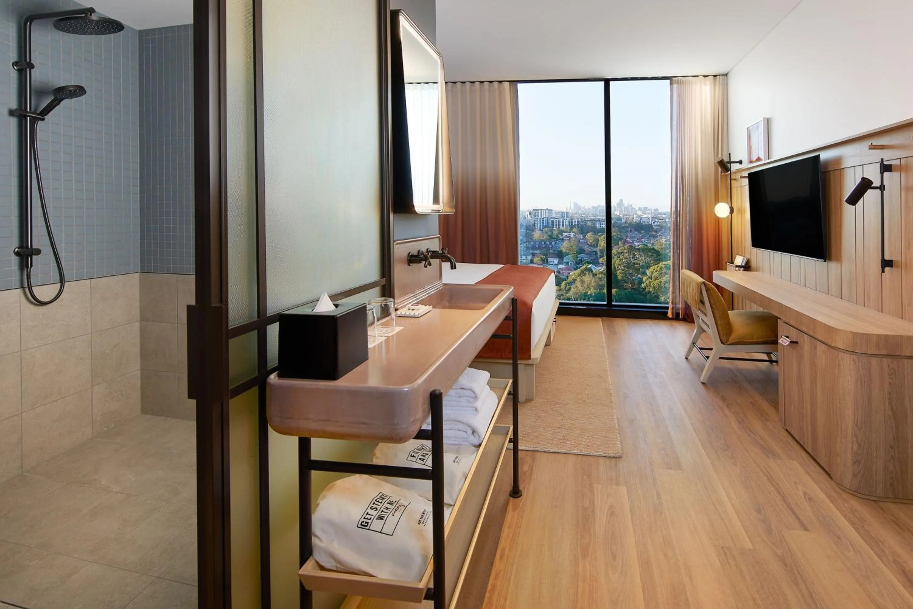 Bathroom in Moxy Sydney Airport