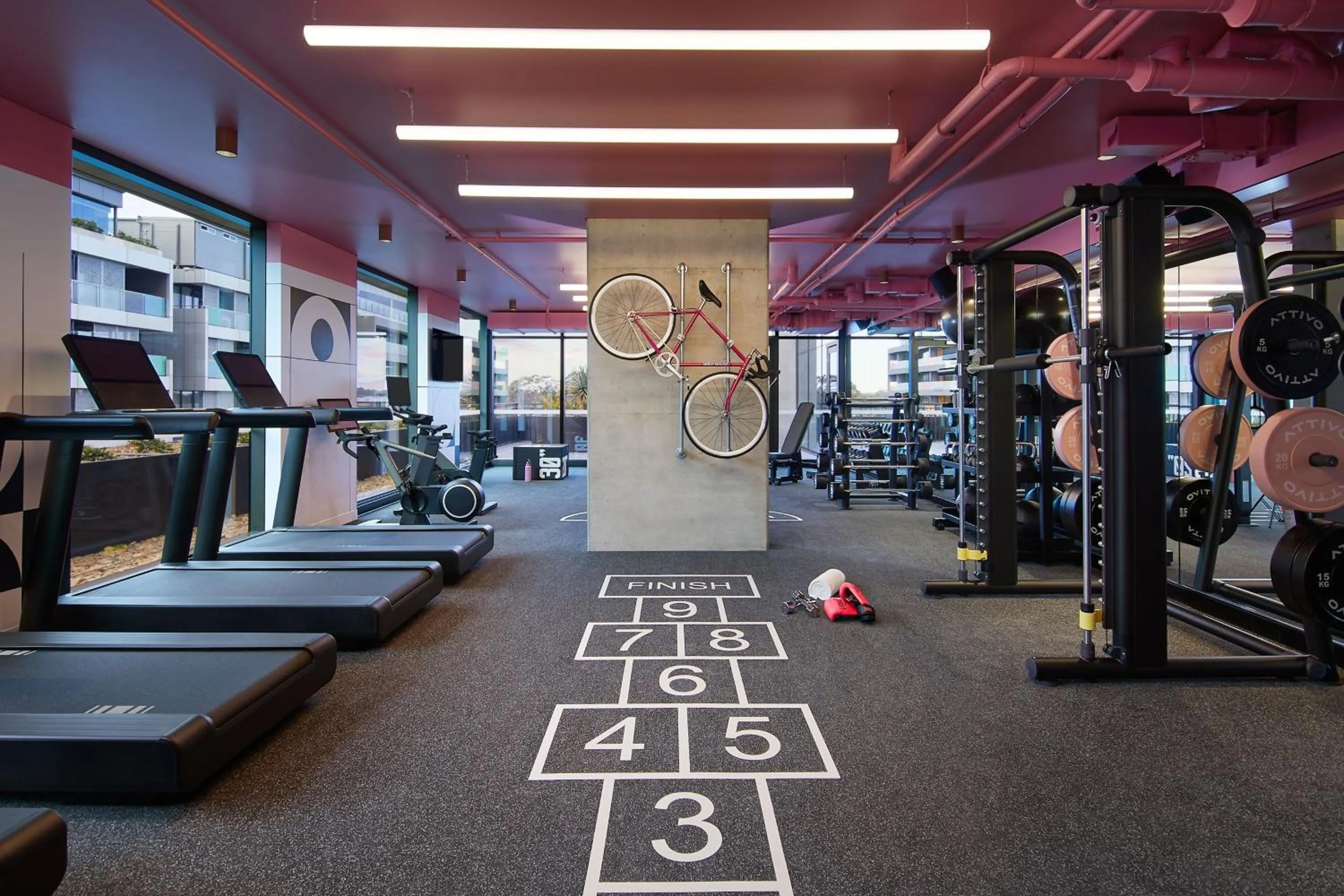 Fitness centre/facilities in Moxy Sydney Airport