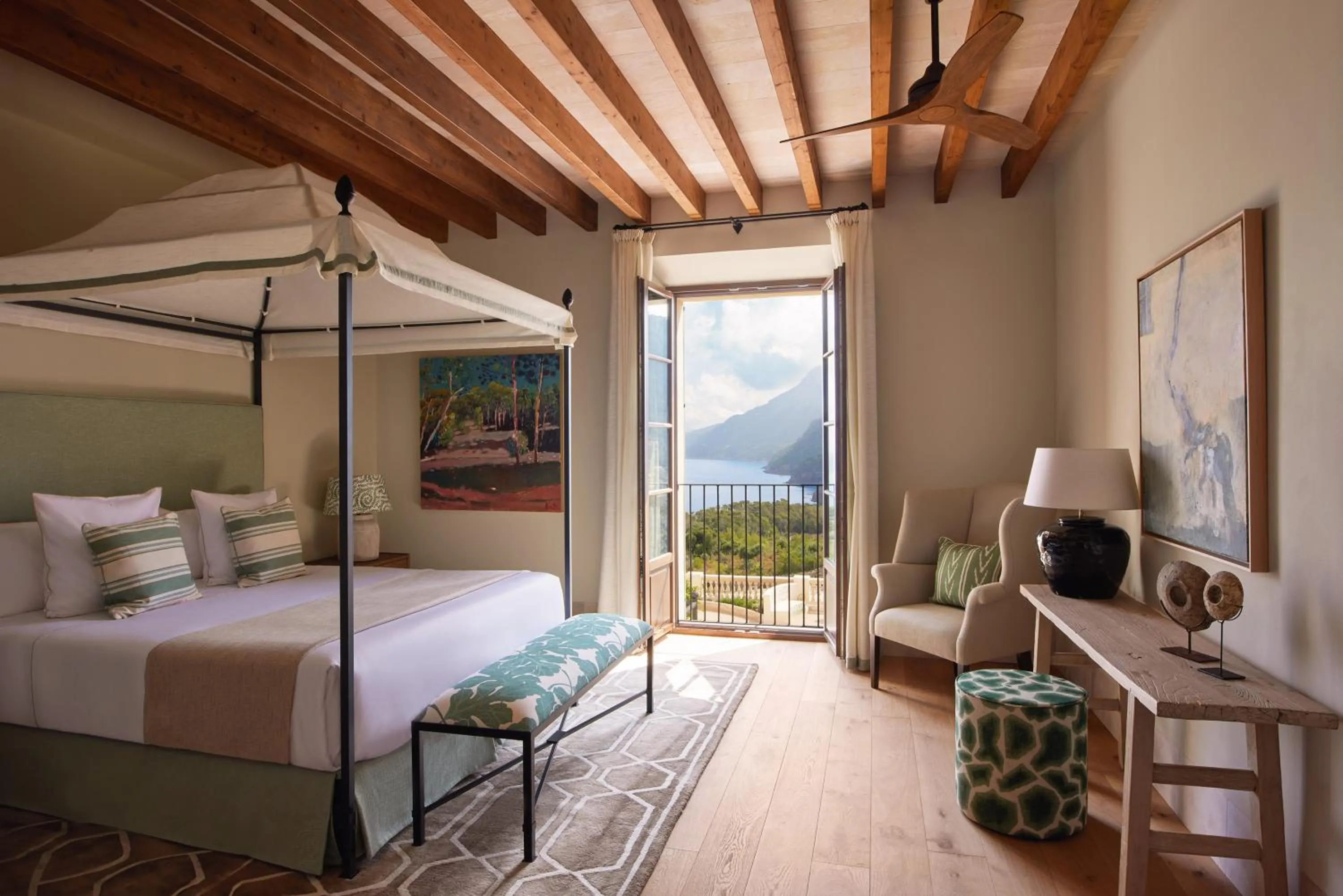 View (from property/room), Bed in Son Bunyola Resort and Villas