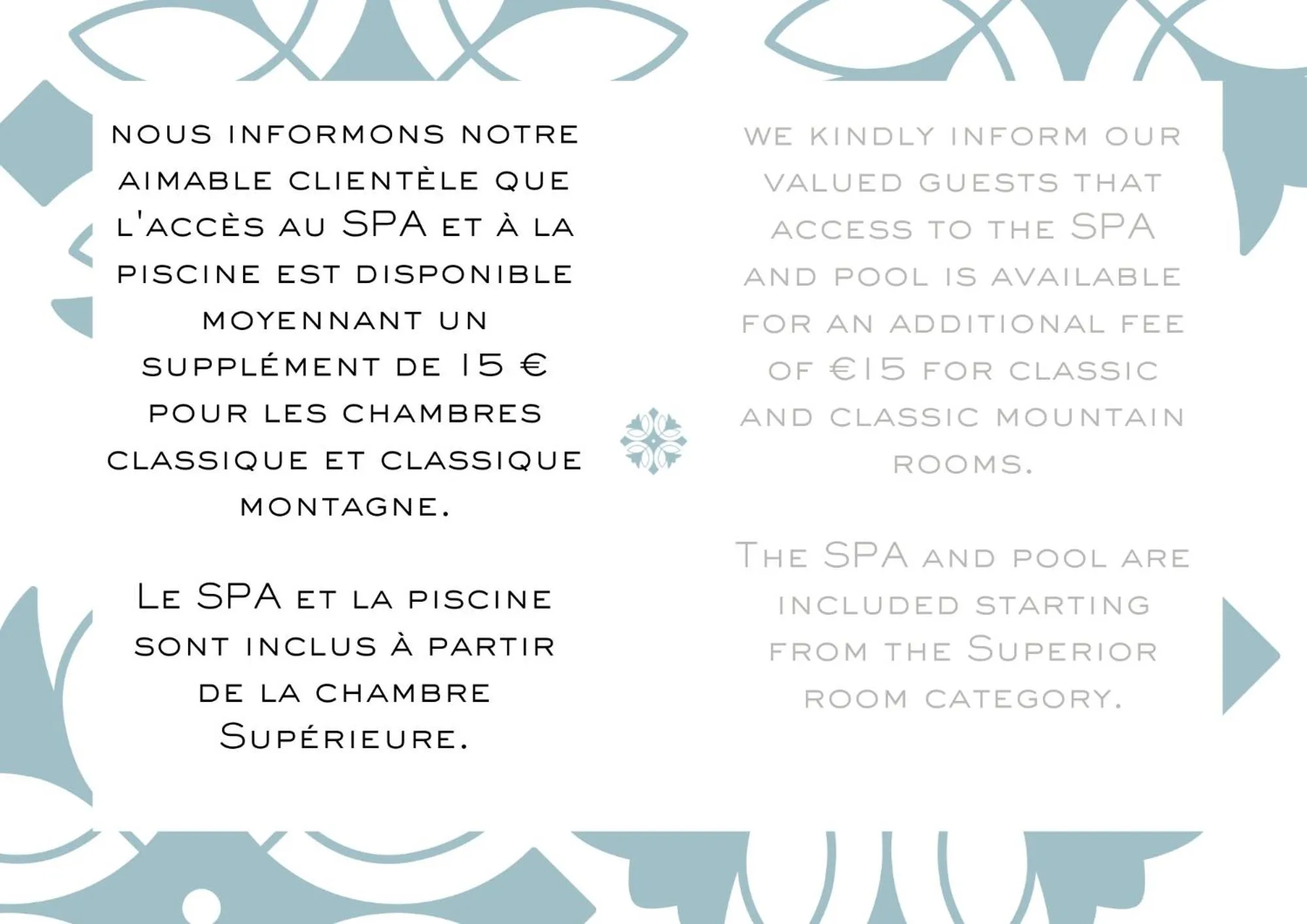 Sauna in Hôtel de la Roche