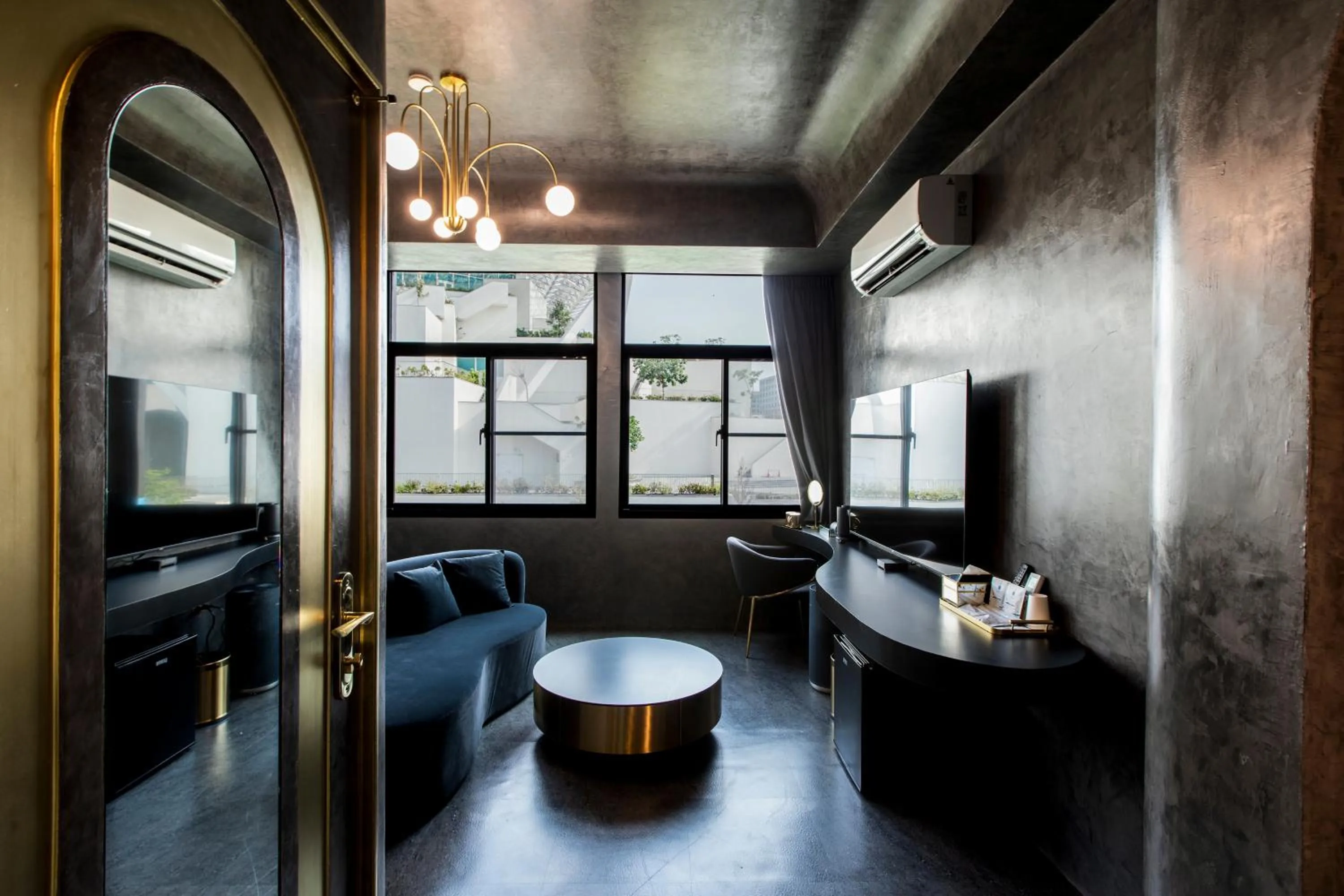 Living room in ART BnB