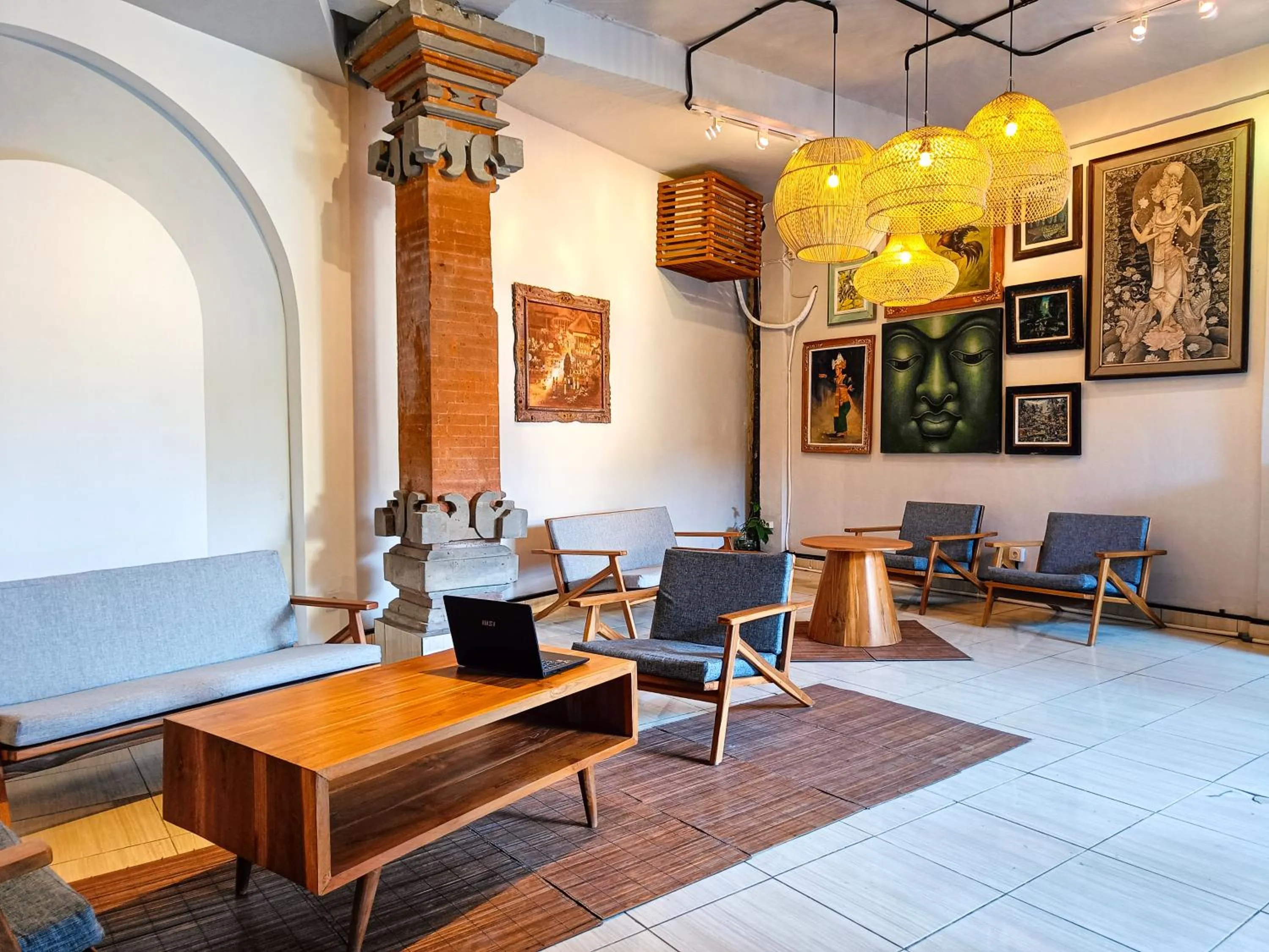 Living room in Nobody Inn Bali at Arya guest house