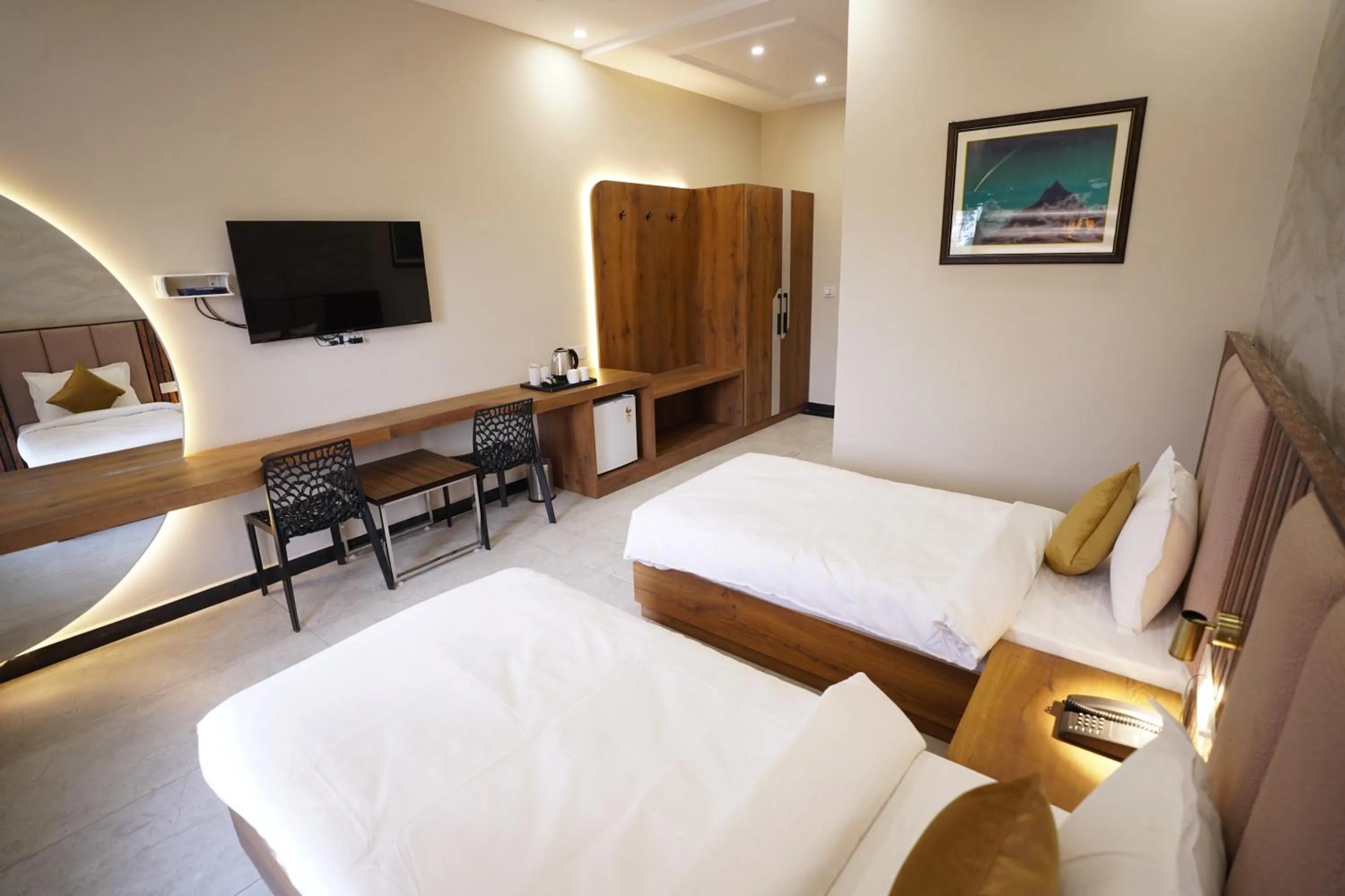 Bed in Dreamy Desert Hotel