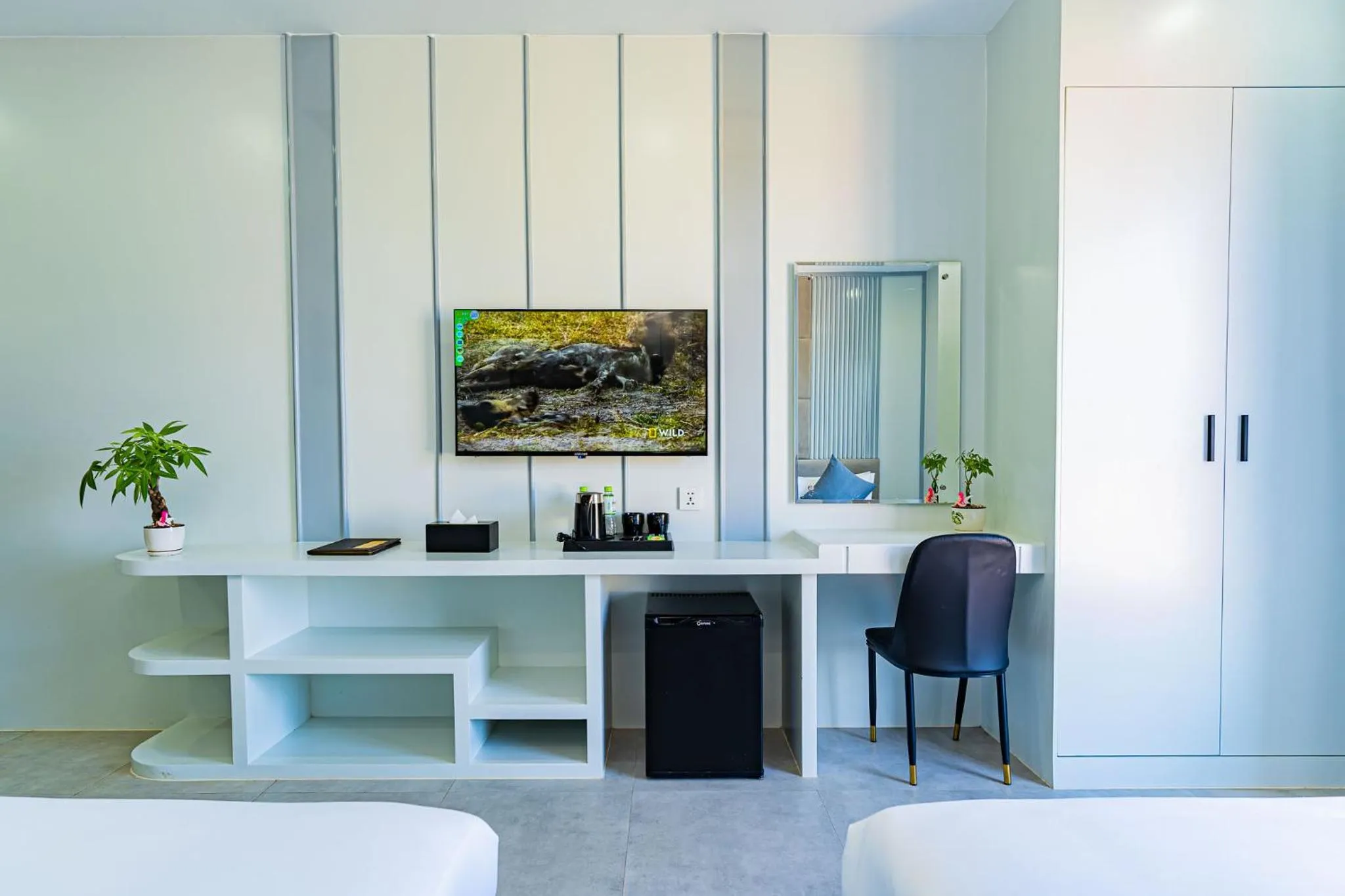 Bed in The Square Kampot Hotel