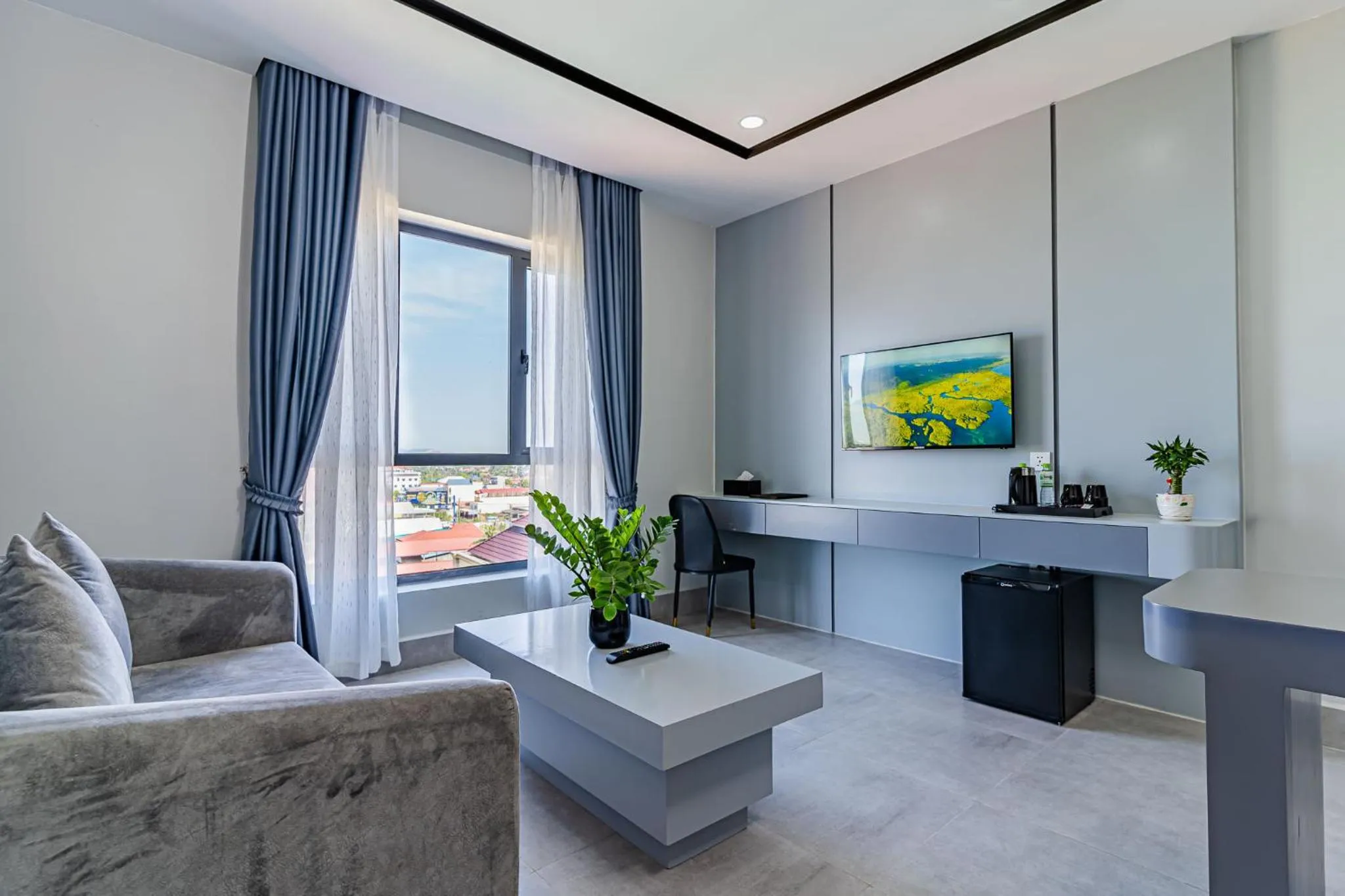 Living room in The Square Kampot Hotel