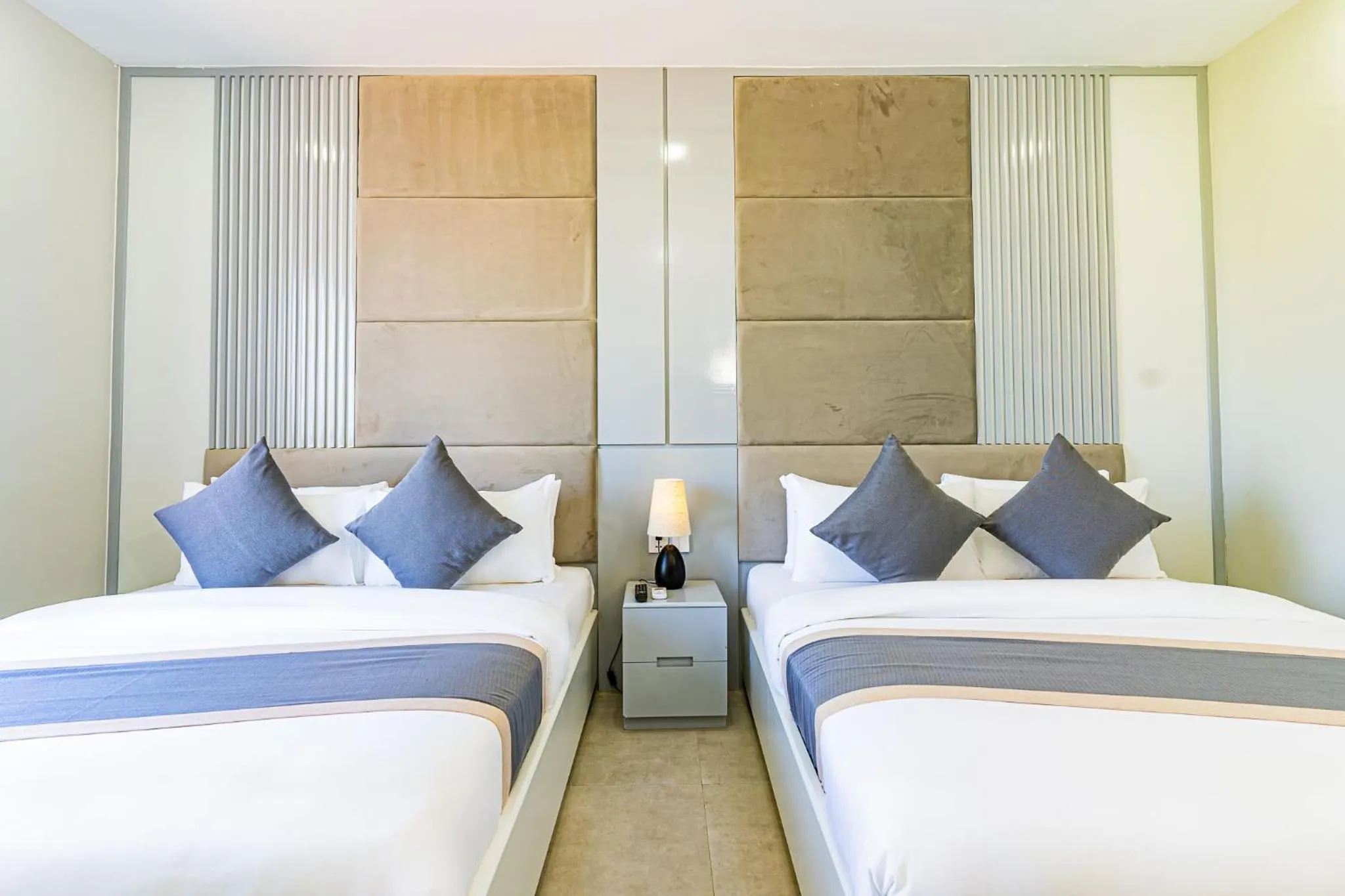 Bed in The Square Kampot Hotel