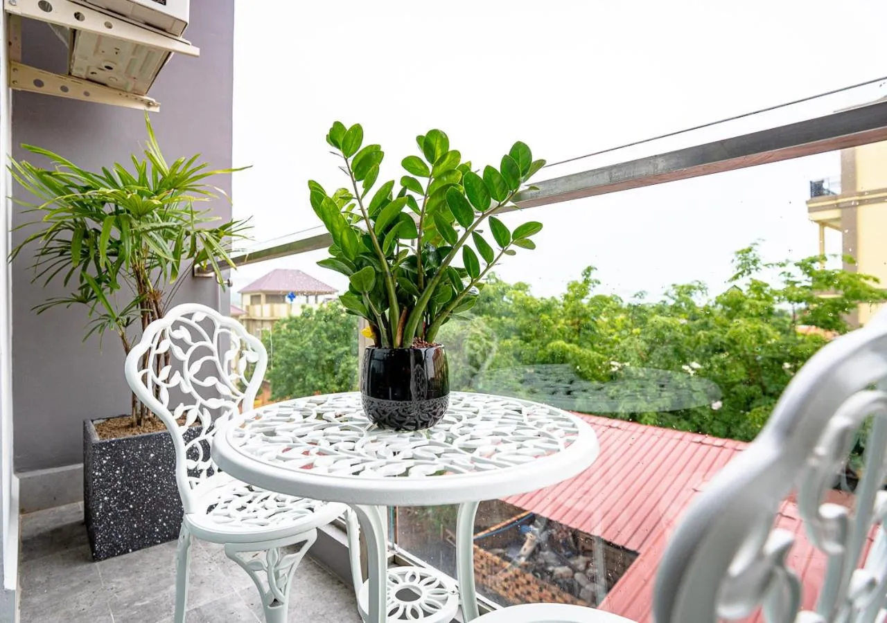 Seating area in The Square Kampot Hotel