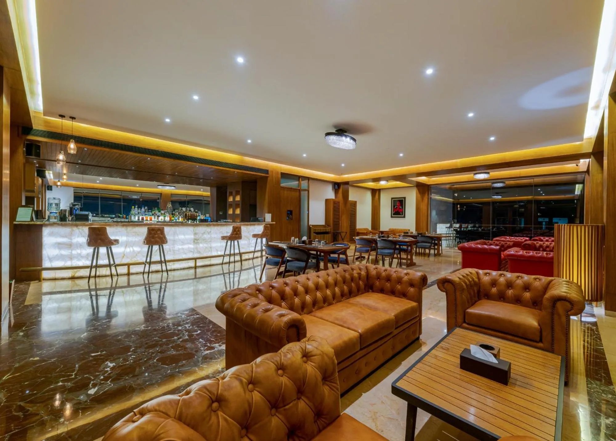 Seating area in Highland Club with Swimming Pool-GYM