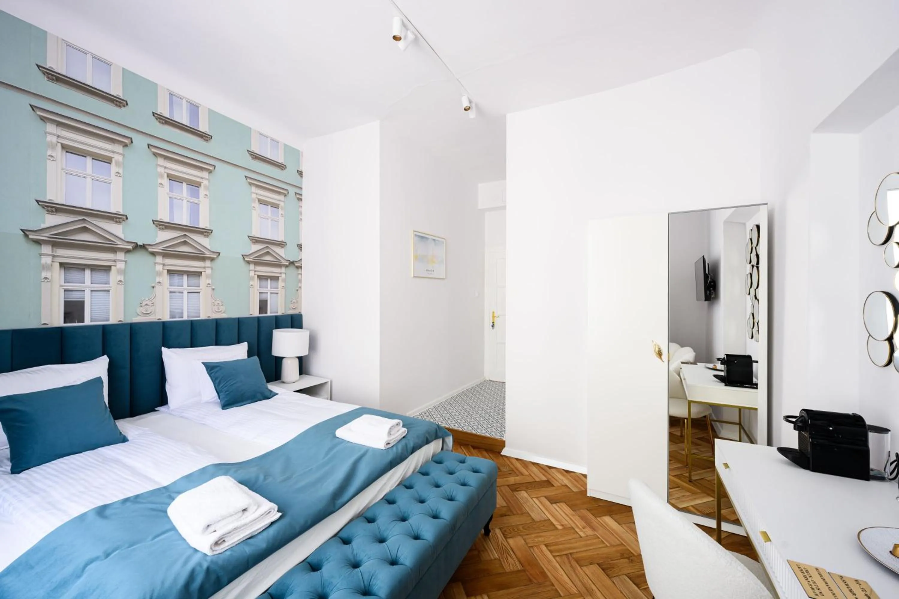 Bed in Wiślna Main Square Apartments